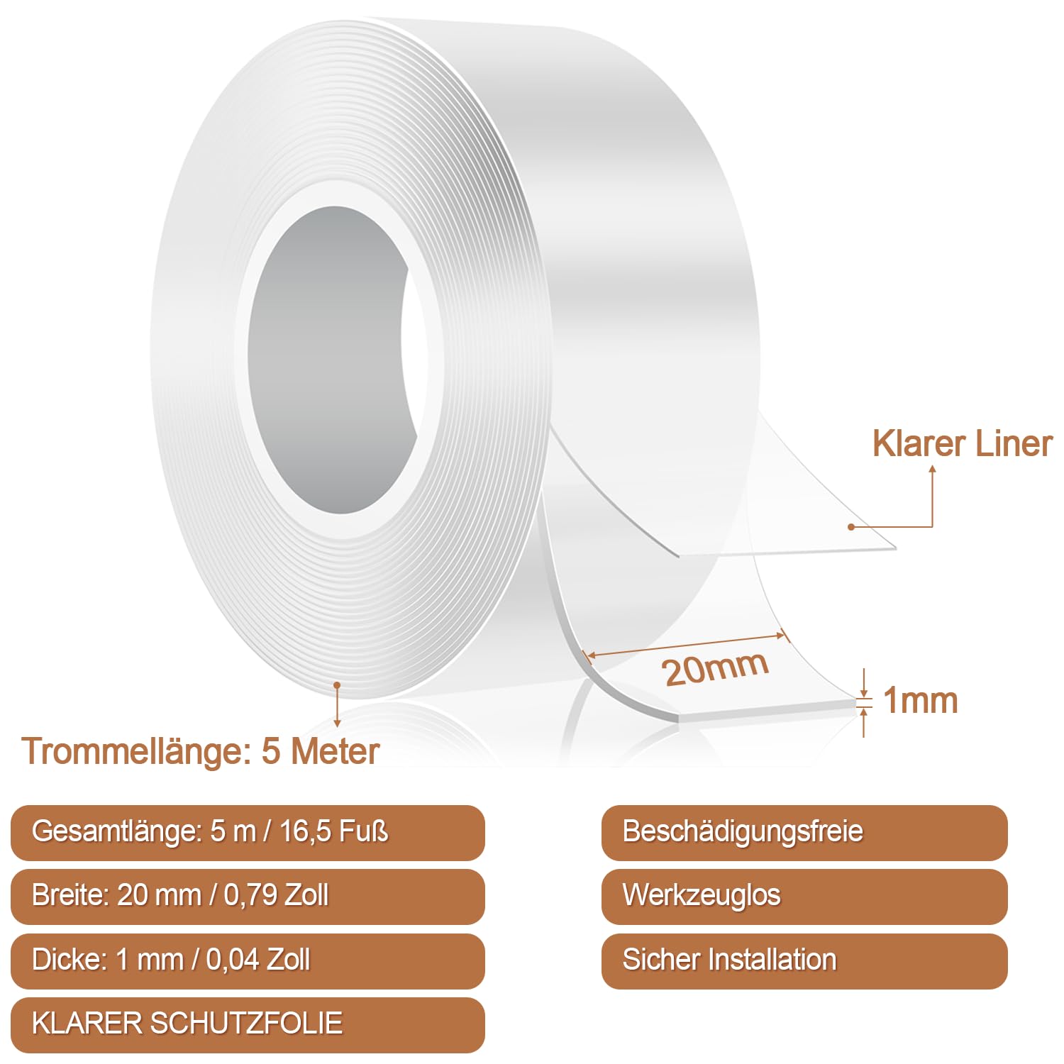 Ruban Adhésif Double Face Extra Fort,2 Rouleau Ruban De Mousse Double Face Puissant Pour Montage Durable Et Adapte A Lindustrie Automobile Les Moulures20mm10m 78801534