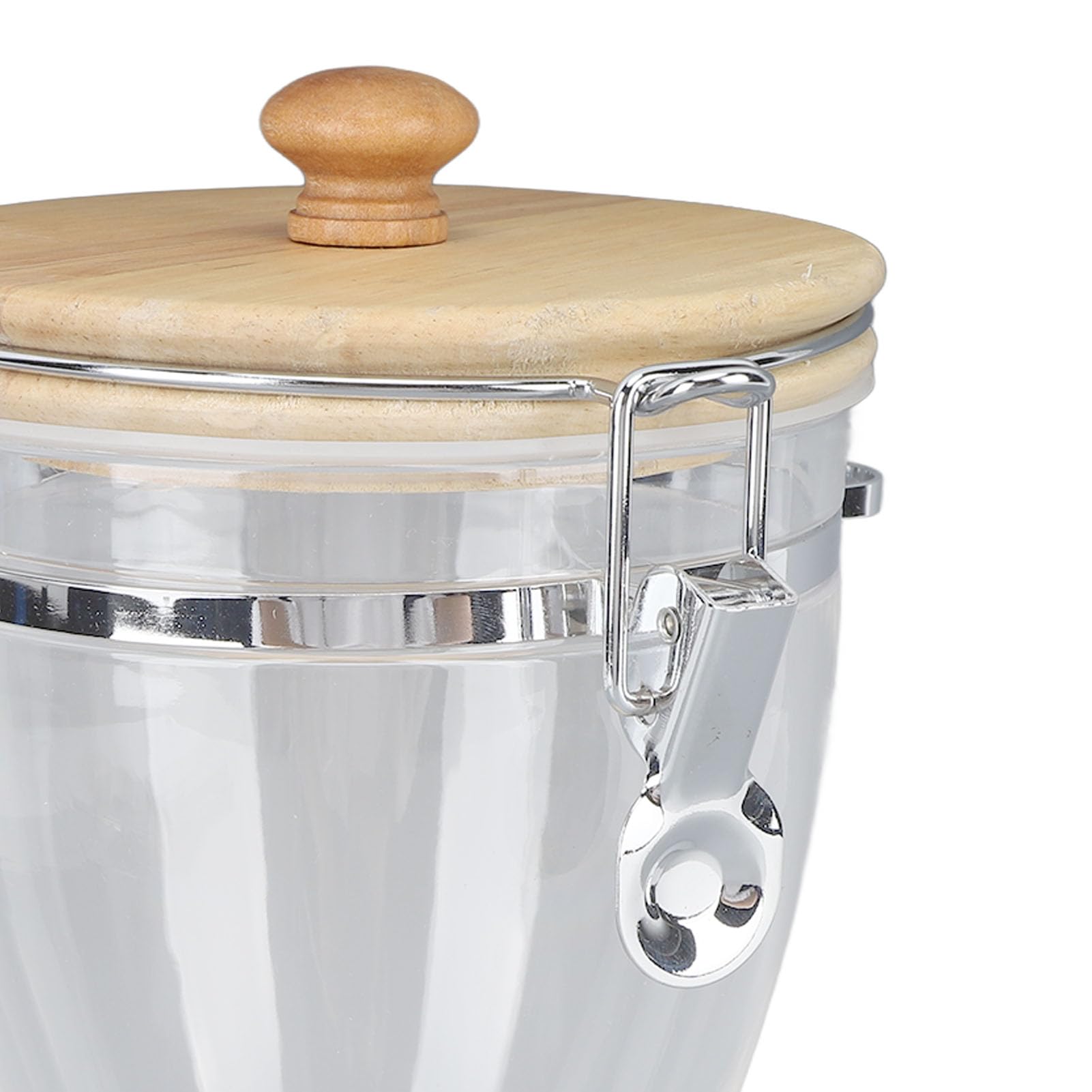 Contenedor de granos de café, recipiente transparente para almacenamiento de alimentos con tapa hermética, hojas sueltas, té, café, azúcar y nueces (L 27 cm di altezza)