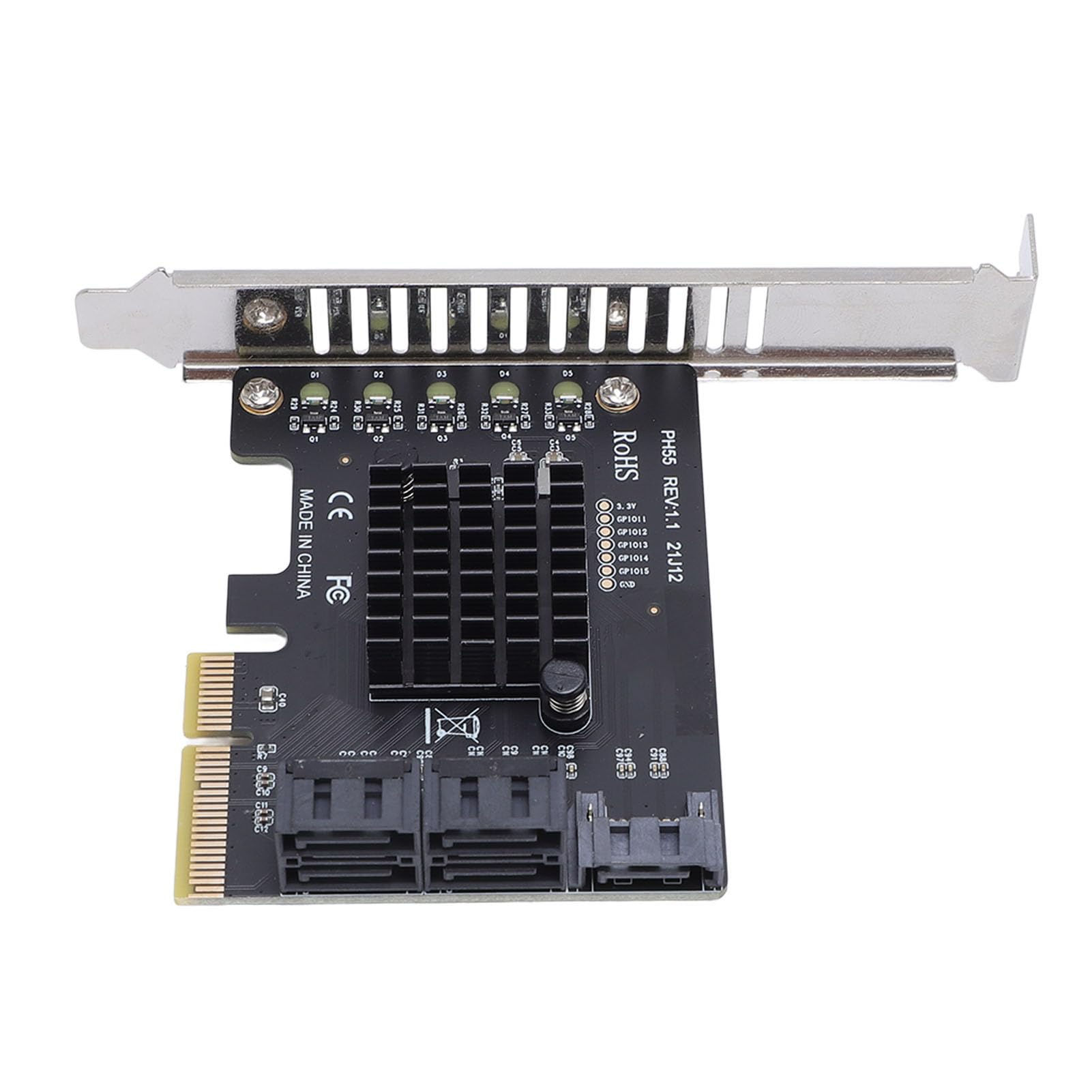 Annadue Scheda di Espansione Serial ATA PCIe a 5 Porte per PC Desktop