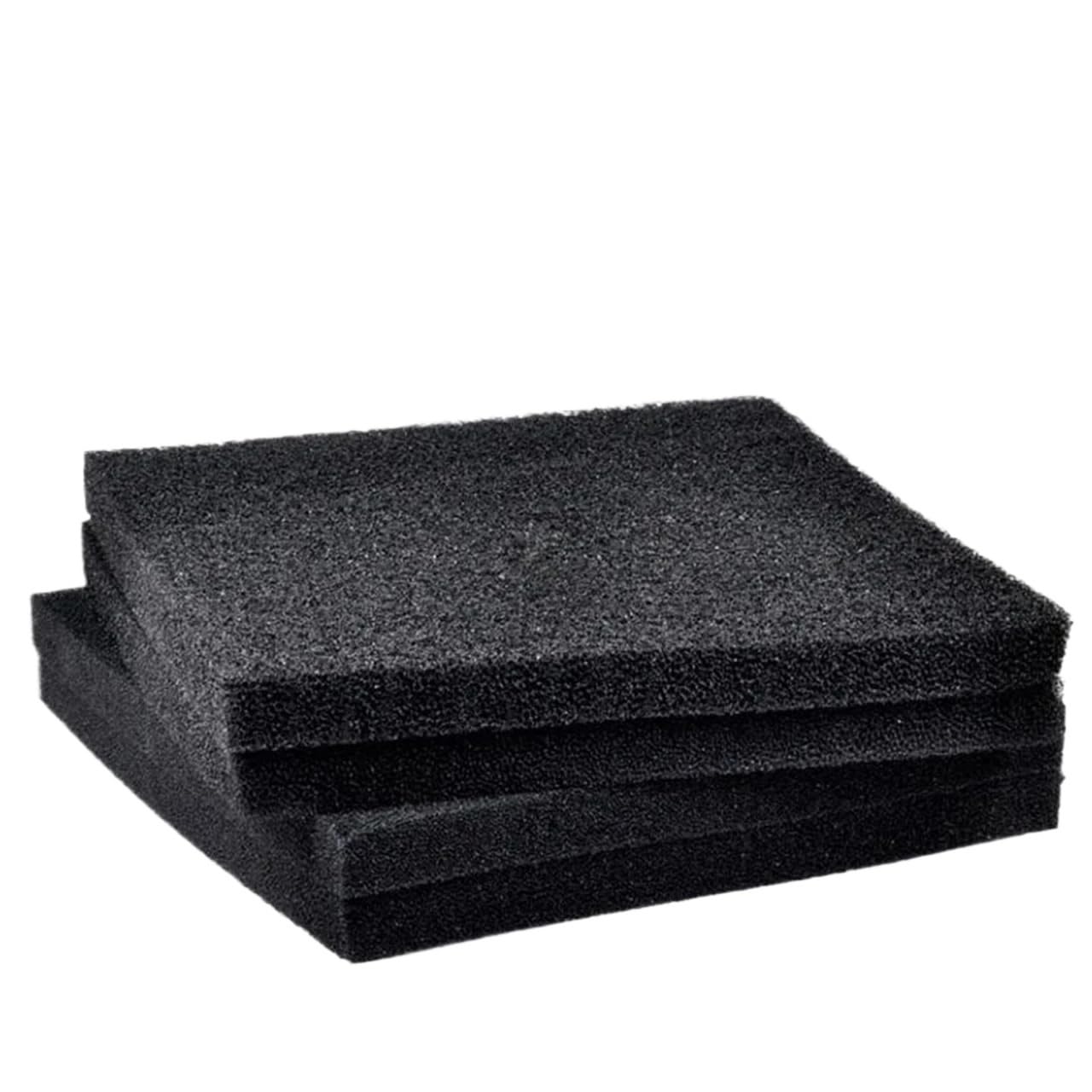 Esponja de algodón bioquímico de grandes dimensiones, filtro para acuario, estanque para peces, almohadilla de espuma negra, soporte biológico recortable (100 x 100 x 2 cm, 25 PPI)