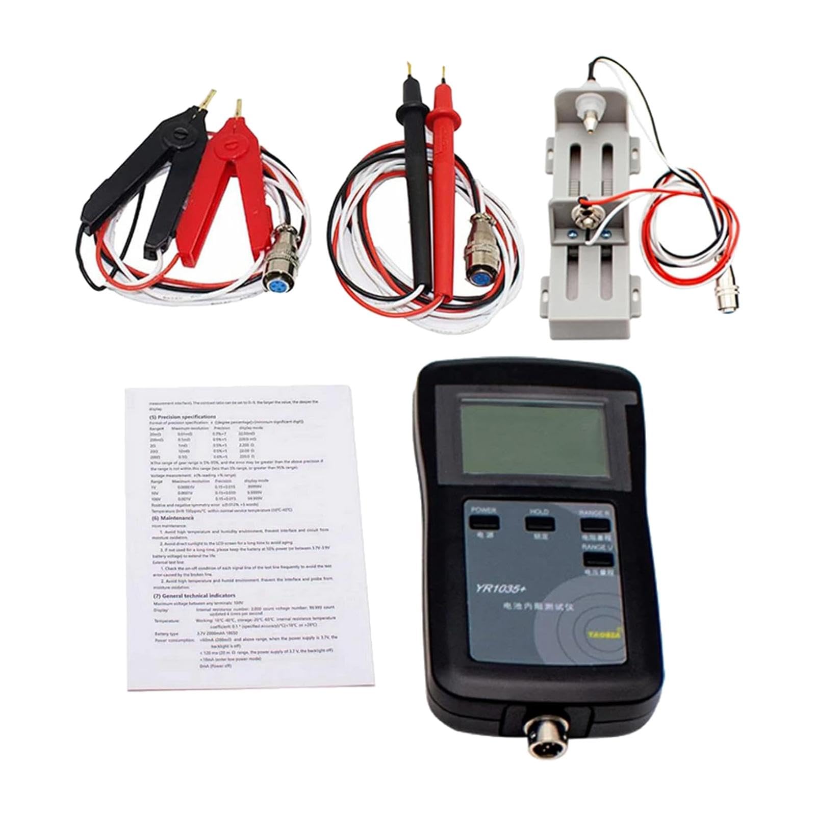 Medidor de Resistencia Interna de Batería, Comprobador de Voltaje de Batería, Portátil, Yr1035.4 Línea, Estilo b