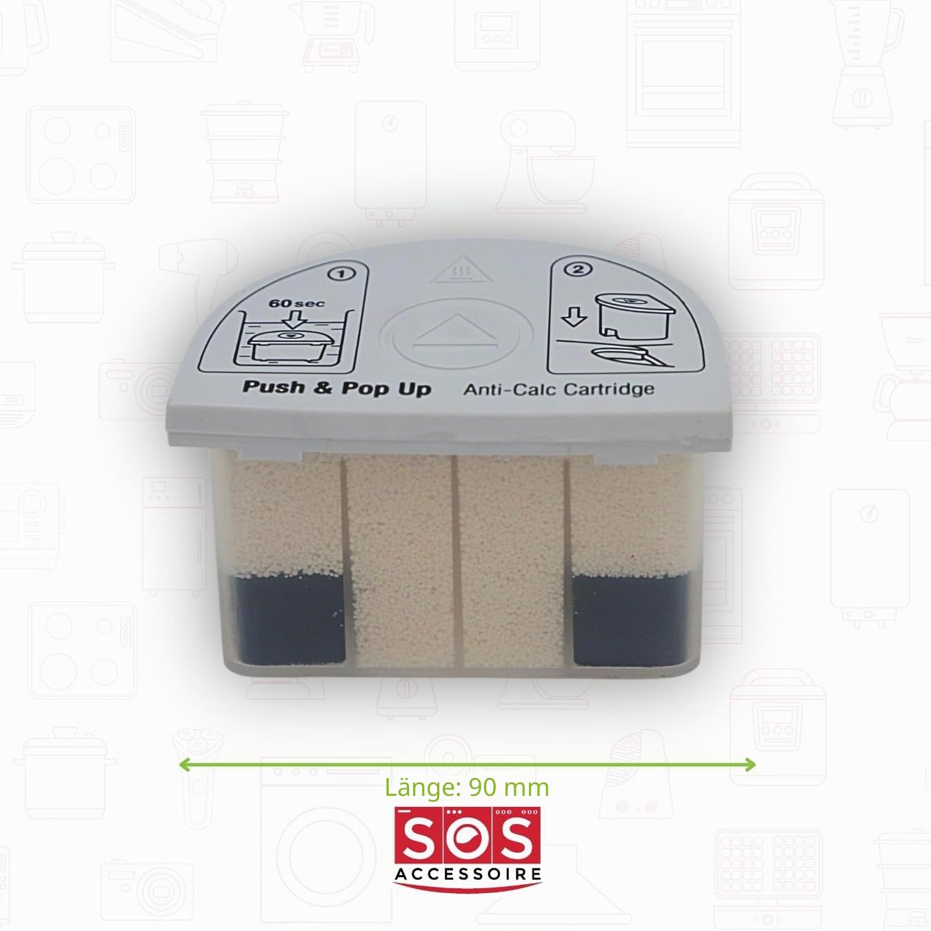 SGC71W Antikalk-Kartusche für BEKO GRUNDIG Kalkfilter Weiß