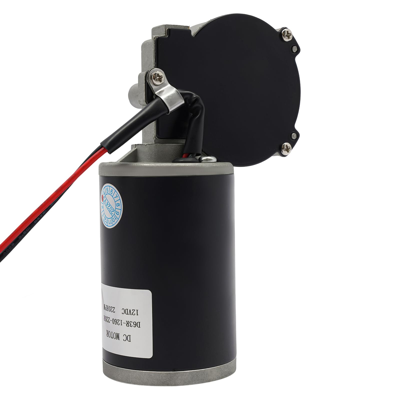 12V DC Getriebemotor 60W Schneckengetriebemotor Torsionsgeschwindigkeit Elektromotor für Parkplatz, Kalander, Extruder, Mixer 220rpm
