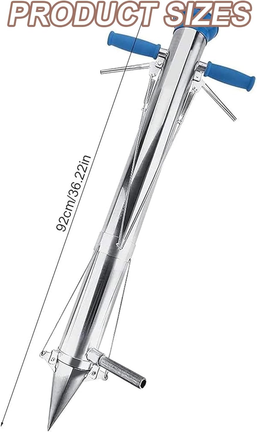 Long Handle Bulb Planter Tool, Vegetable Transplanter, with Soft Grip, Diameter 7.6cm and 12CM Depth, Without Bending Over, Planting Tools in Seconds for Garden, Yard, Greenhouse