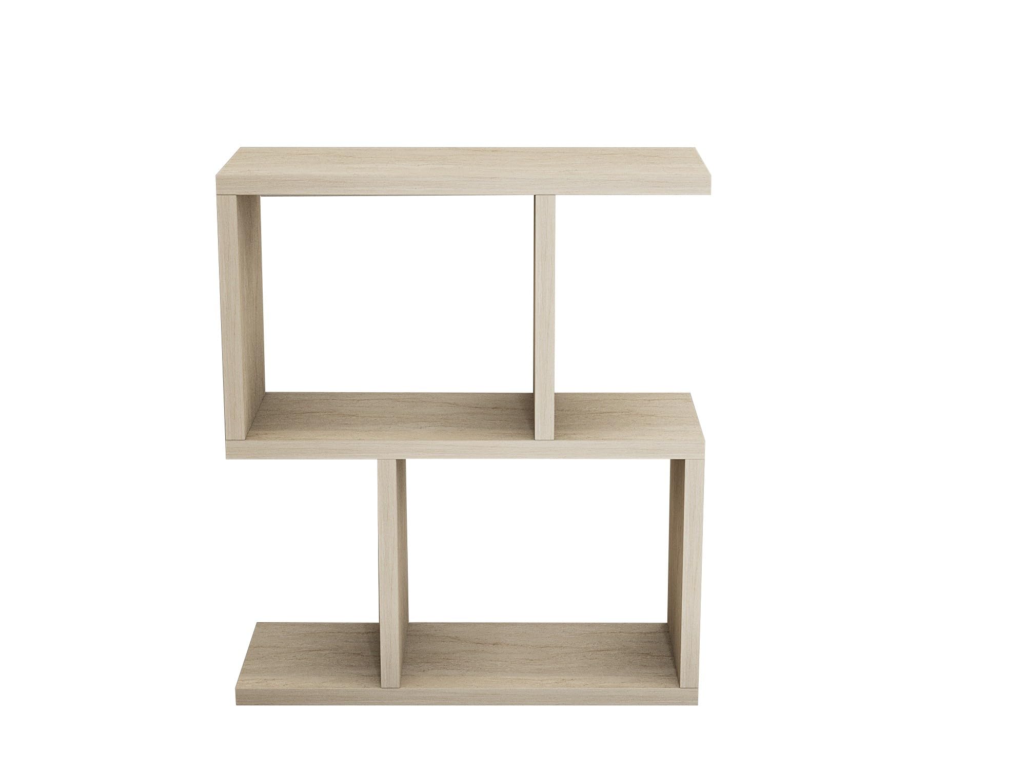 Hanah Home Elegant Side Table, travertino Color, 45 x 51,4 x 17 cm, 100% melamina, Tablero de partículas Recubierto de melamina, 18 mm de Grosor, diseño de mármol Elegante para Espacios Modernos