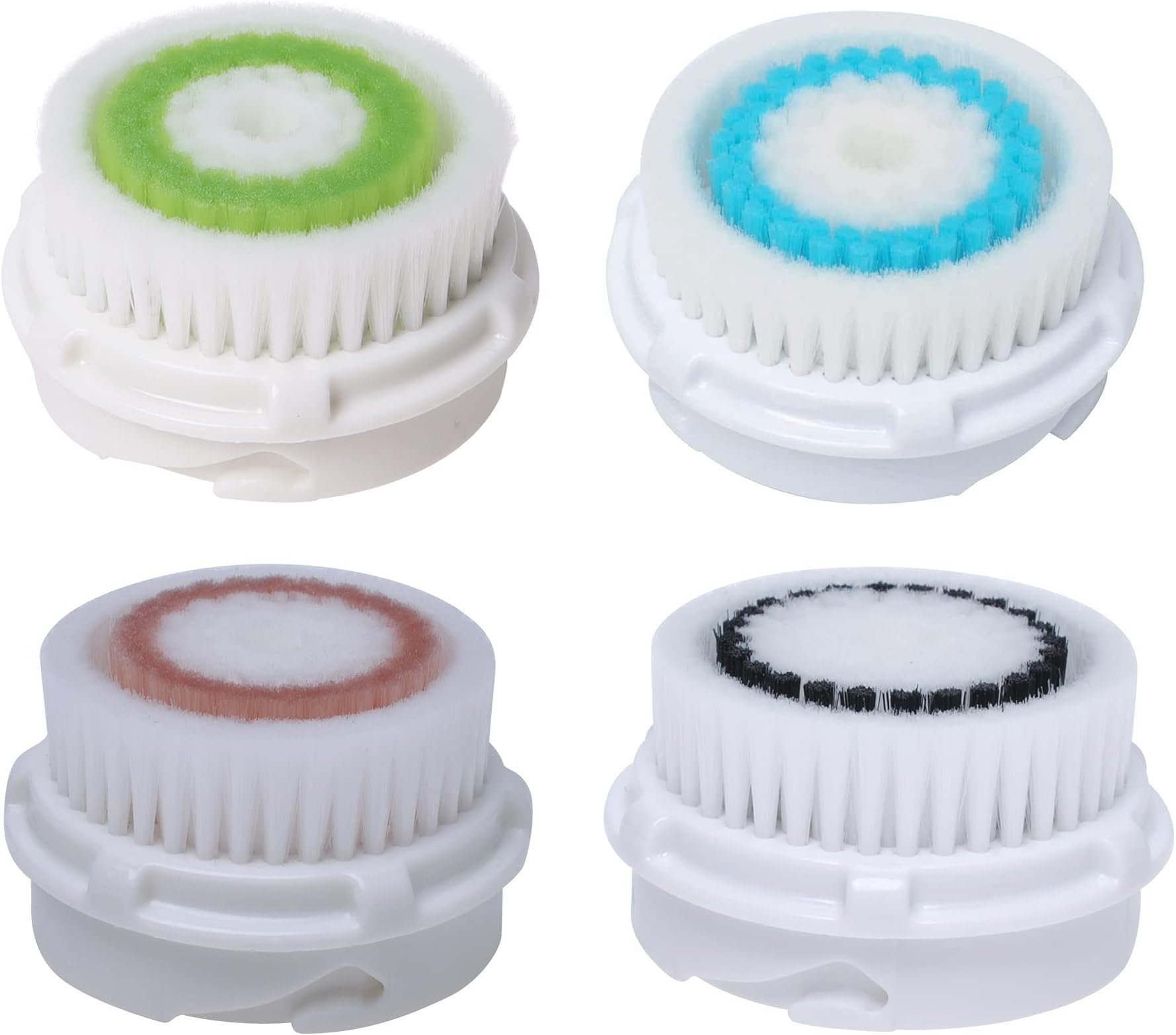 PowekaReplacement Brush Heads for Clariso-Nic Mia & Mia 2 Pro Plus Facial Cleansing Massager Face Pore Care Brush Head 4 Pieces