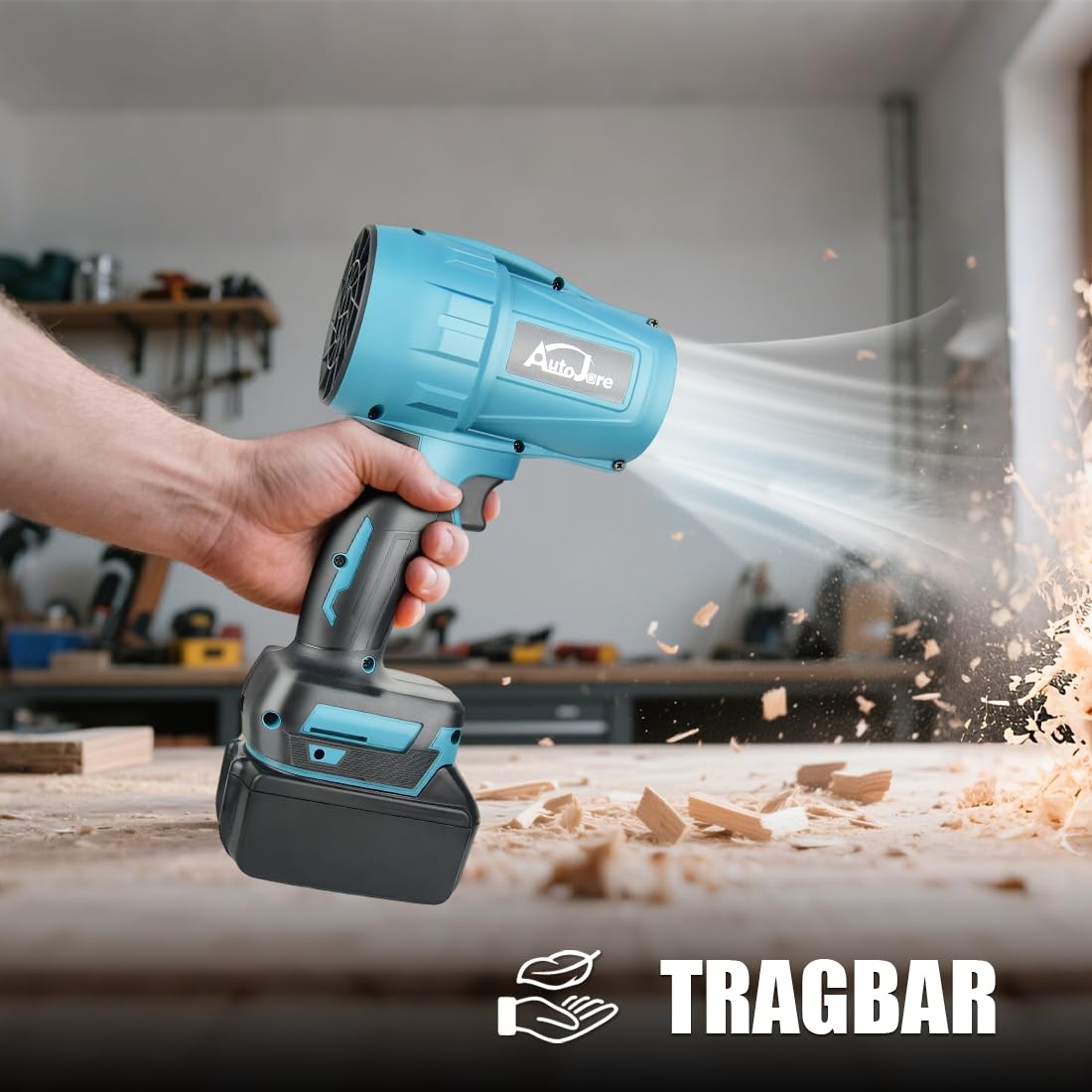 Akku-Laubbläser Kompatibel mit Makita 18V Akku Bürstenloser Mini Gebläse 28000RPM Turbo Gebläse für Auto, Staubbeseitigung, Schneefräsen (ohne Batterie)