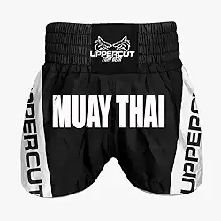 UPPERCUT Calção Muay Thai Adulto Ref-37 Unissex Branco/Preto