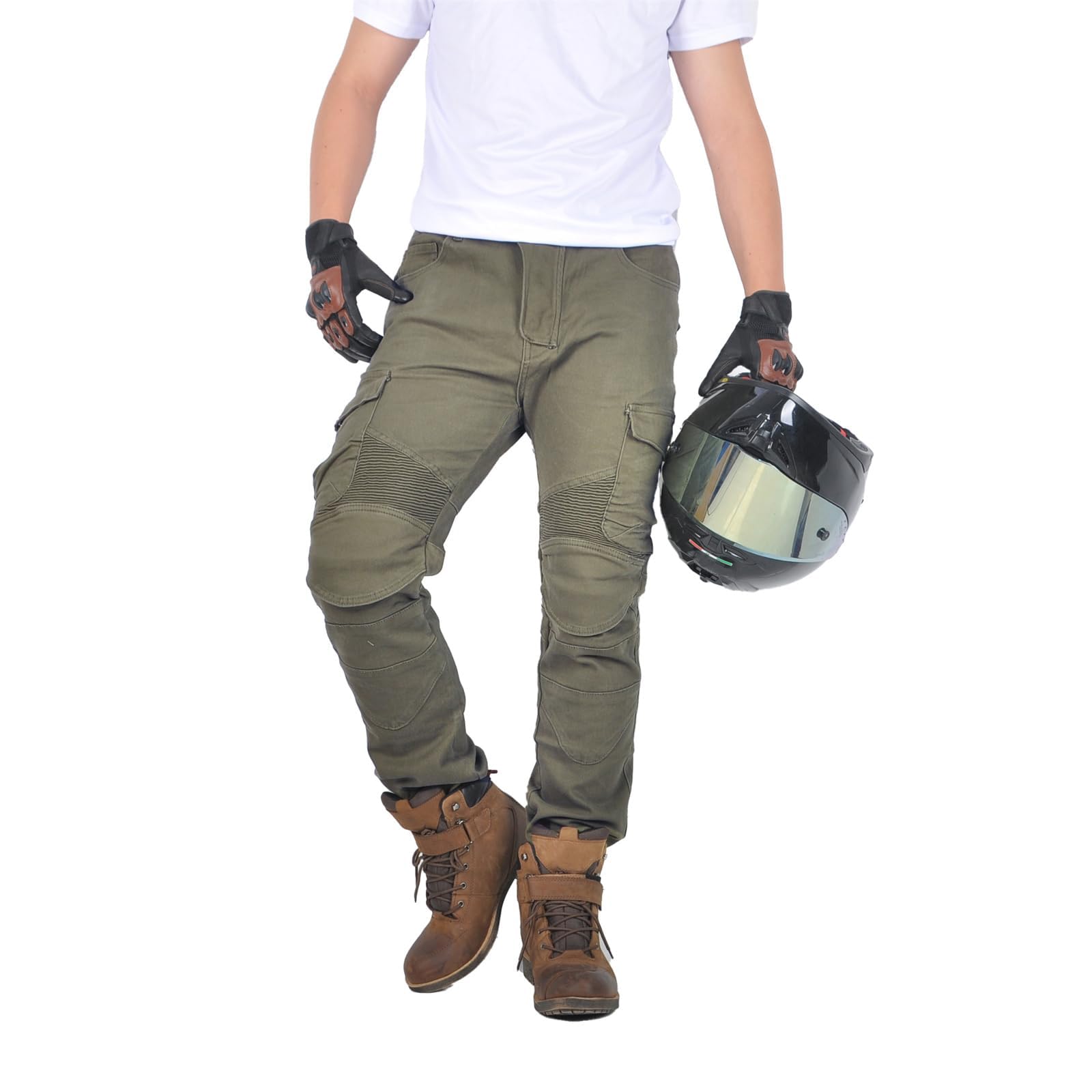 Pantalon Moto Homme Homologué, Jean Stretch, Vêtement Hiver/Été, Multicolore Facultatif