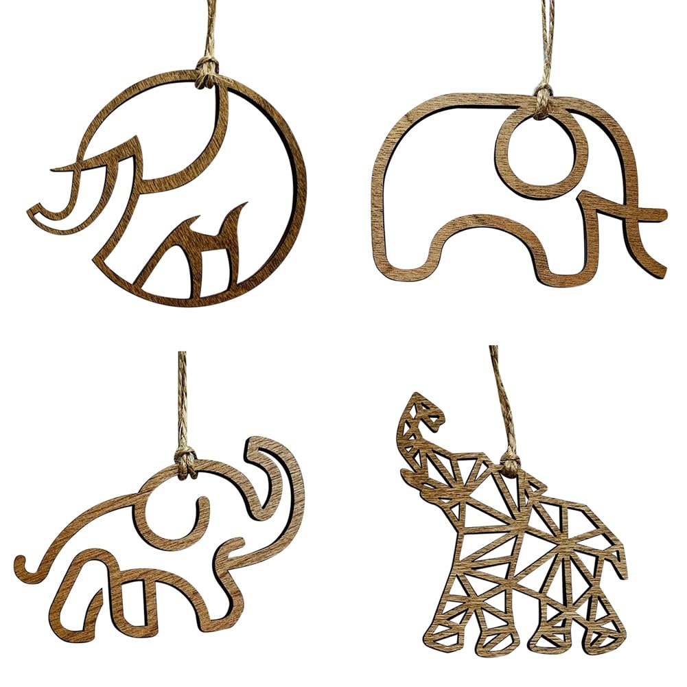 Osmond Elephant Postcard Pendant Home Decoration Wooden Pendant Elephant Friendship Pendant