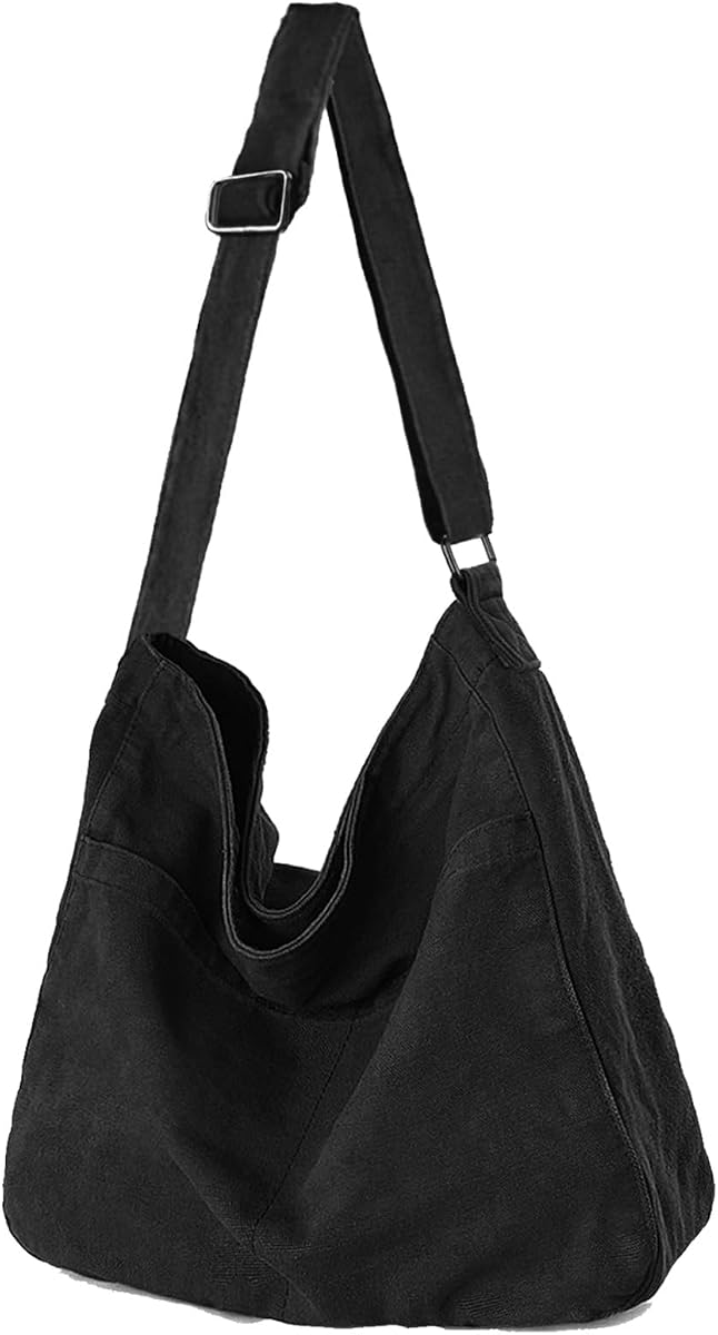 KAMEILONG Canvas Crossbody Shoulder Bag Casual Hobo Bag Travel Tote Bag Messenger Bags Cute Large Purse for Women