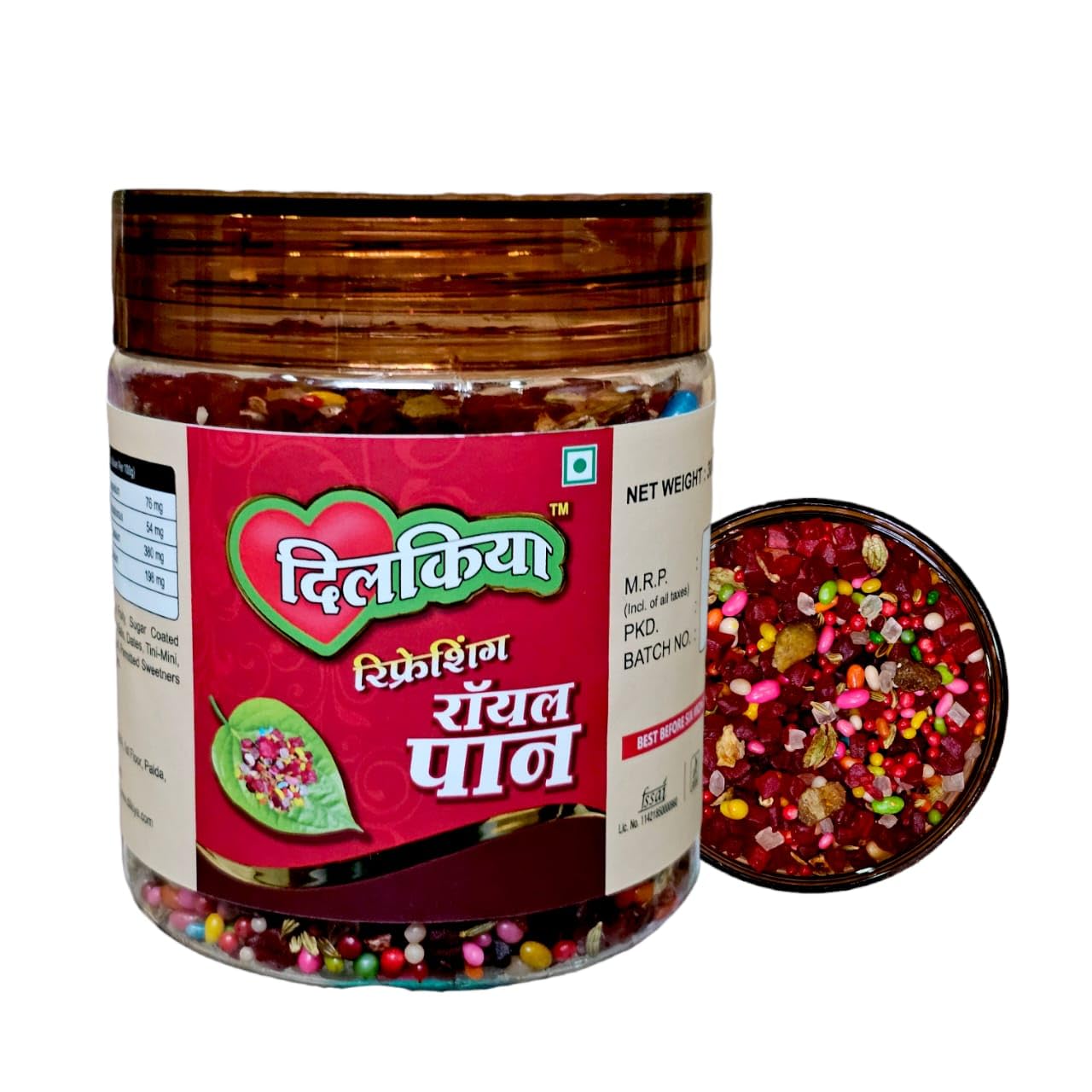 DiLKiYA Royal Paan, Meetha Paan Without Supari |Sweet Paan Hygienically Packed Traditional Mukhwas [Jar Pack] [Mouth Freshener, Digestive, After-Meal Snack], 300g (B0CKVKMDCV) Amazon Price History, Amazon Price Tracker