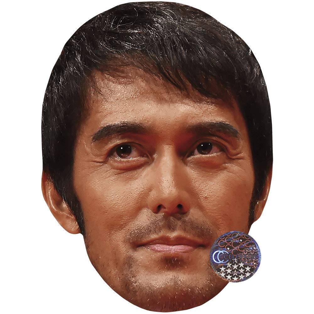 Celebrity Cutouts Lifelike Hiroshi Abe (Beard) Celebrity Mask, Flat Card Face, Fancy Dress Mask
