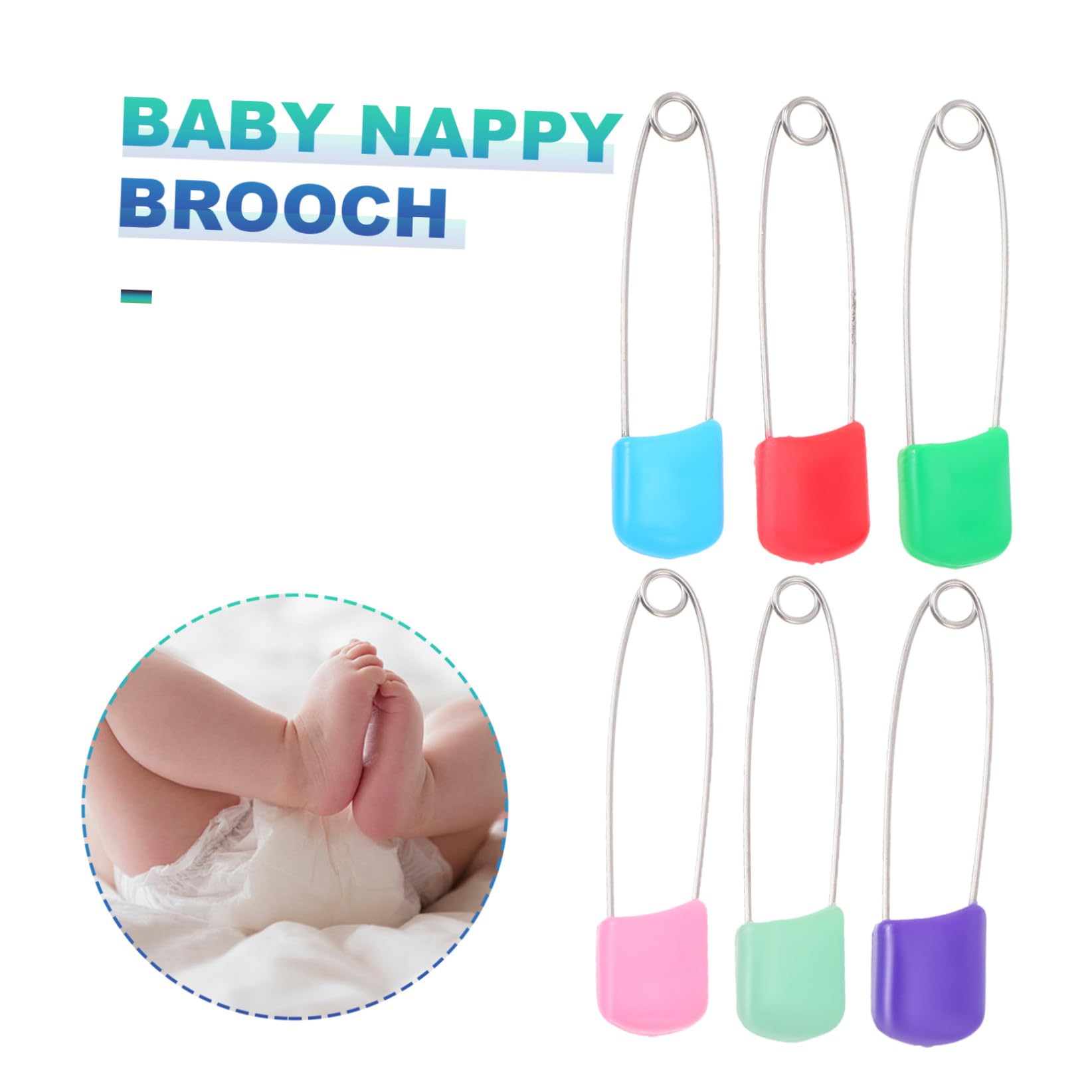 STOBOK 300piezas Broches De Seguridad Para Bebés Alfileres De Ropa Coloridos Para Para Niño Niña y Adultos Material Resistente La Corrosión