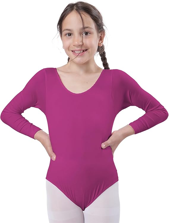 Filles Longues Manches Justaucorps Enfants Body Pour Danse Gymnastique Costume 3-12 Ans | FR