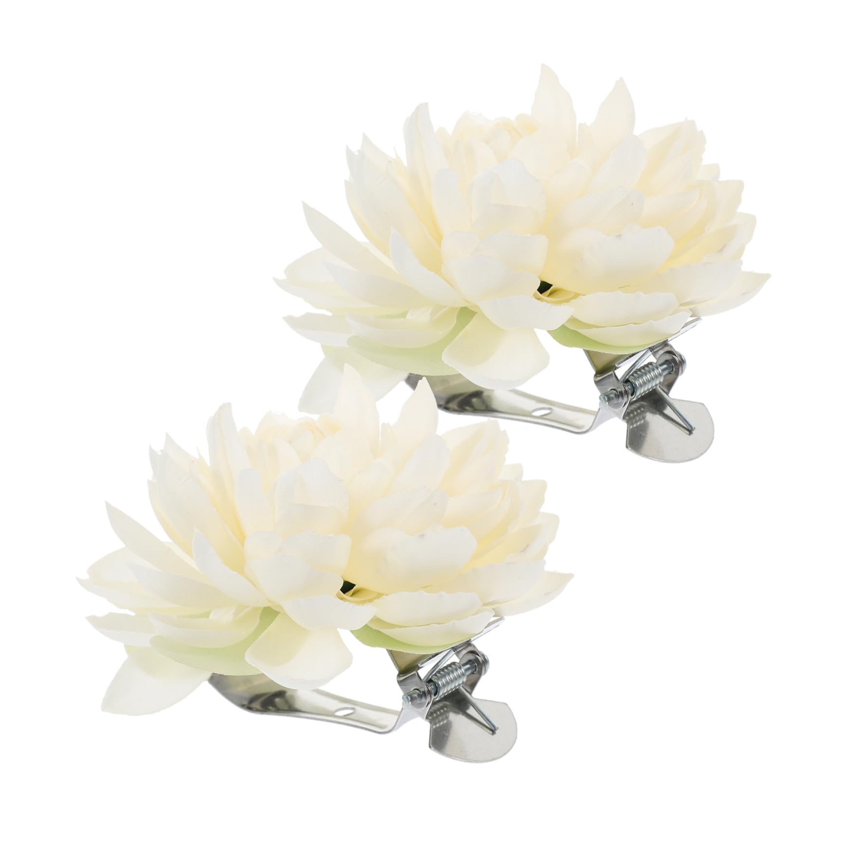 Cabilock Lot De 4 Boucles De Rideau en Plastique Et Métal Pinces À Rideau À Fleurs Force De Serrage Élevée pour La Décoration Intérieure 2 Pièces X 4