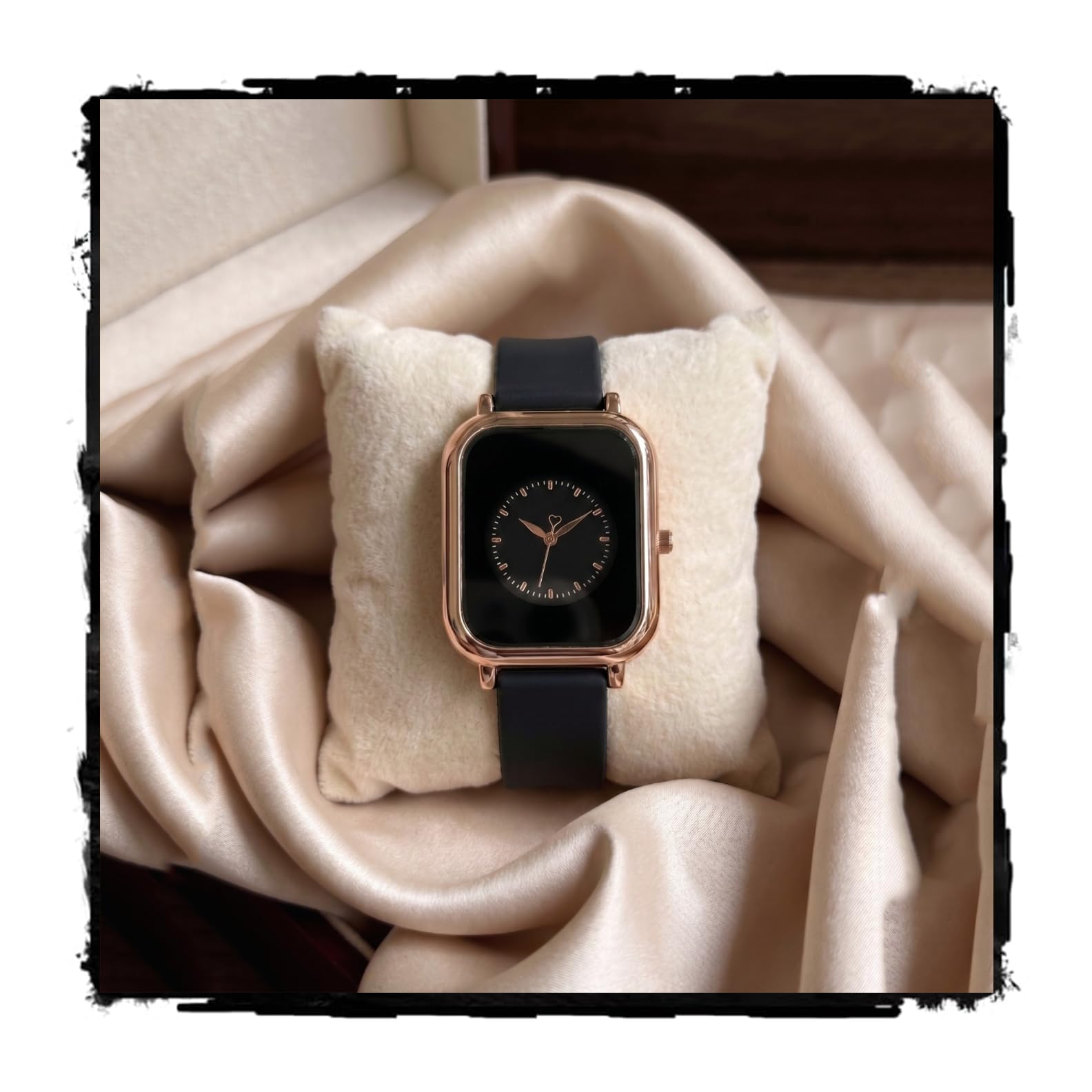 Women’s Rose Gold Square Analog Watch – Elegant Minimalist Quartz Wristwatch with Soft Silicone Strap – Stylish Casual & Formal Fashion Watch for Girls & Women-image-24