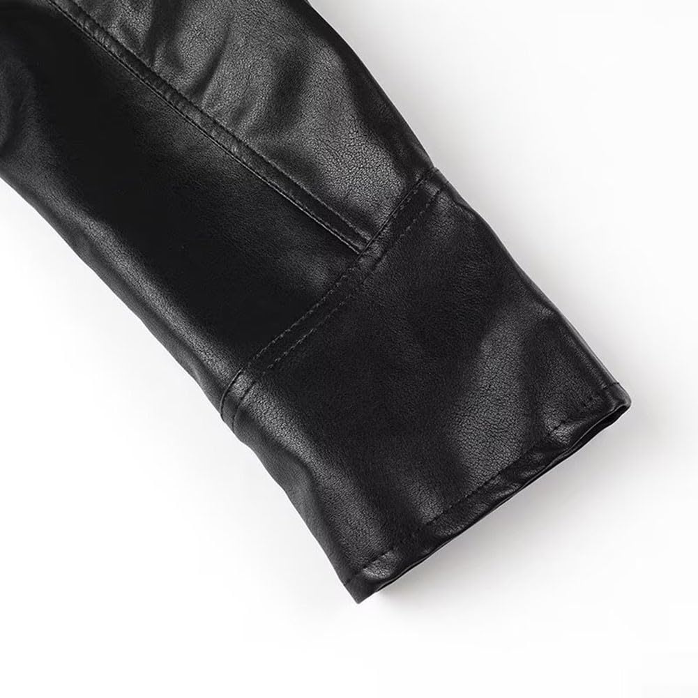 Veste en cuir synthétique pour femme, manches longues à lacets pour manteau de moto, vêtements d'extérieur décontractés pour l'automne et l'hiver, veste de motard en polyuréthane marron