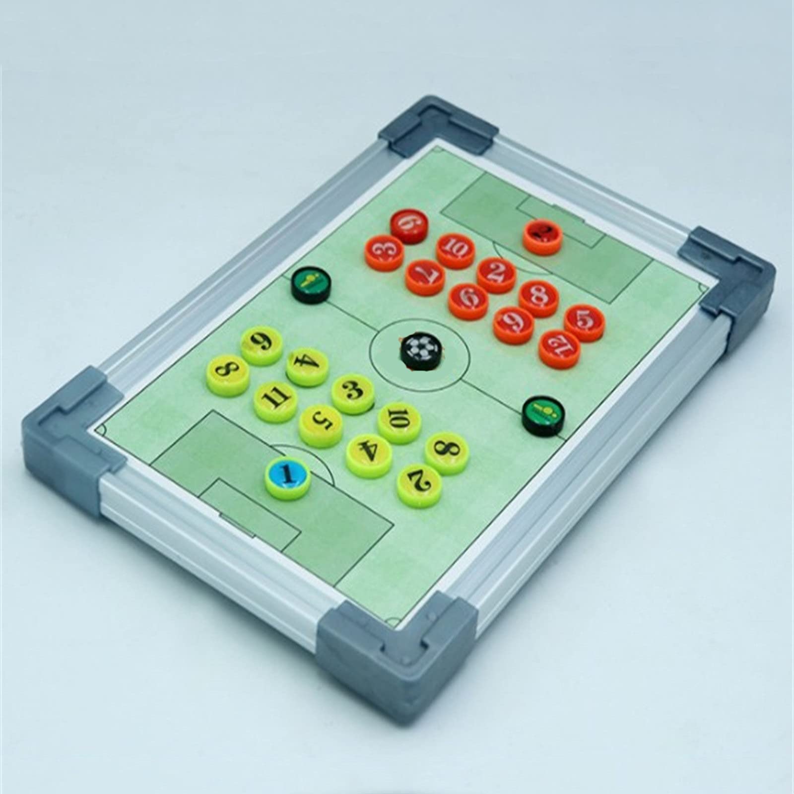 Carpeta de Entrenador de fútbol Tablero de fútbol Tablero de aleación de Aluminio Comando de enseñanza regrabable