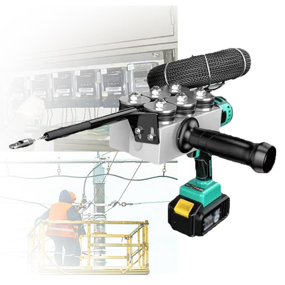 Elektriker-Drahtzieher für verdeckte Rohreinfädler für Bauarbeiten an Wasserkraftwerken Automatisches Drahteinfädelgerät (30 m) Kabeleinziehset (50 m/min) Einfädelmaschine 2Battery