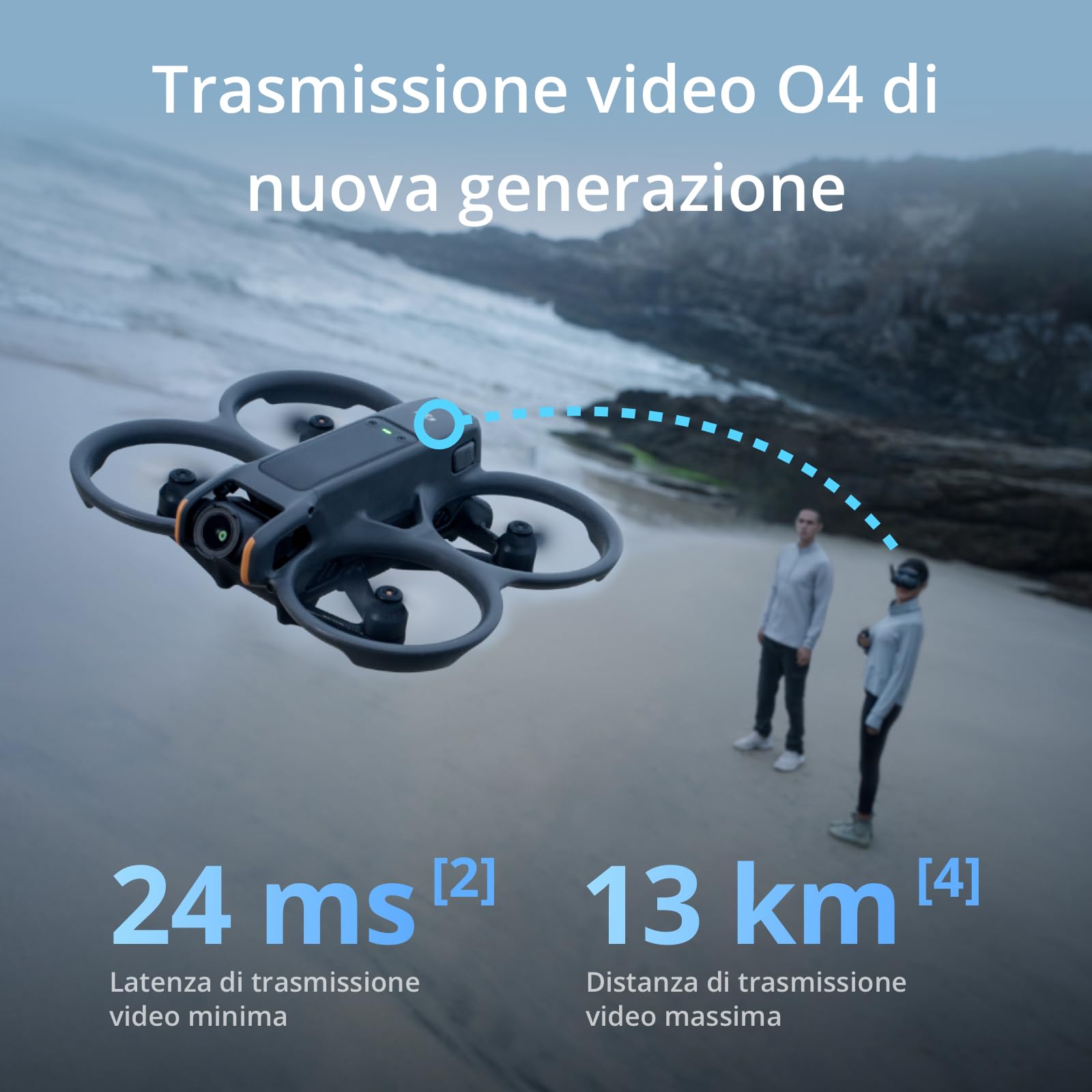 DJI Goggles 3, visore FPV con straordinari schermi micro OLED, esperienza di volo immersiva, trasmissione video O4 HD, diottrie regolabili, streaming wireless, visore per drone