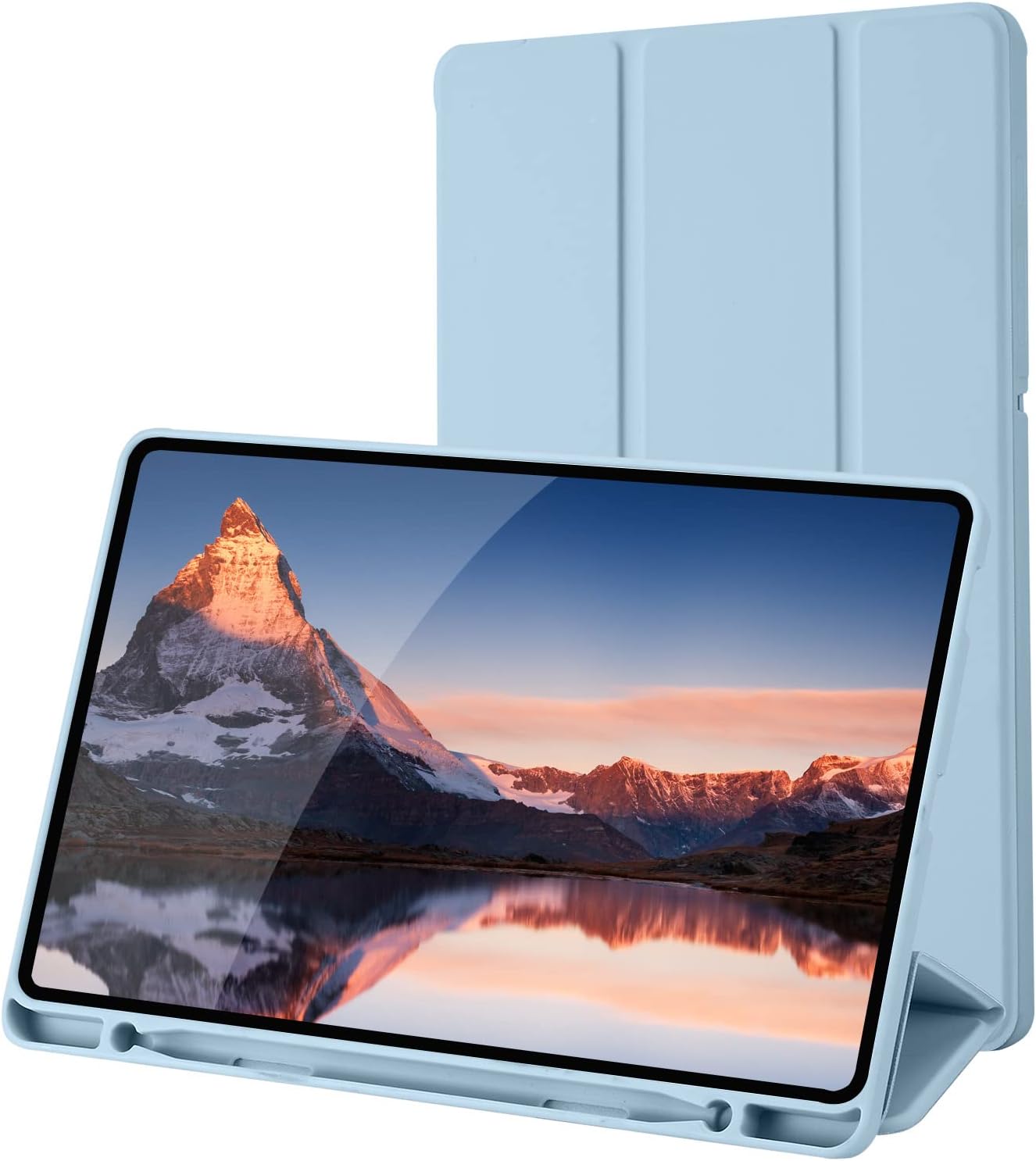 Palkitsee Case for Samsung Galaxy Tab S6 Lite Tablet with Pencil Holder(SM-P620N/P625N/P610/P613/P615/P619), Cover for Samsung Galaxy Tab S6 Lite 10.4 inch 2024/2022/2020 (Sky Blue)
