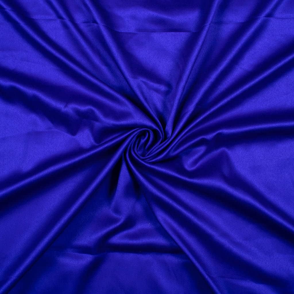 Reliable Bedding 100% Silk Satin Sheets, Silk Fitted Sheet with 15'' Deep Pockets,Silk Flat Sheet,Silk Duvet Cover & Pillowcases Set 1800 Series Luxury Rich Silk Satin Bedsheets !! Queen, Royal Blue