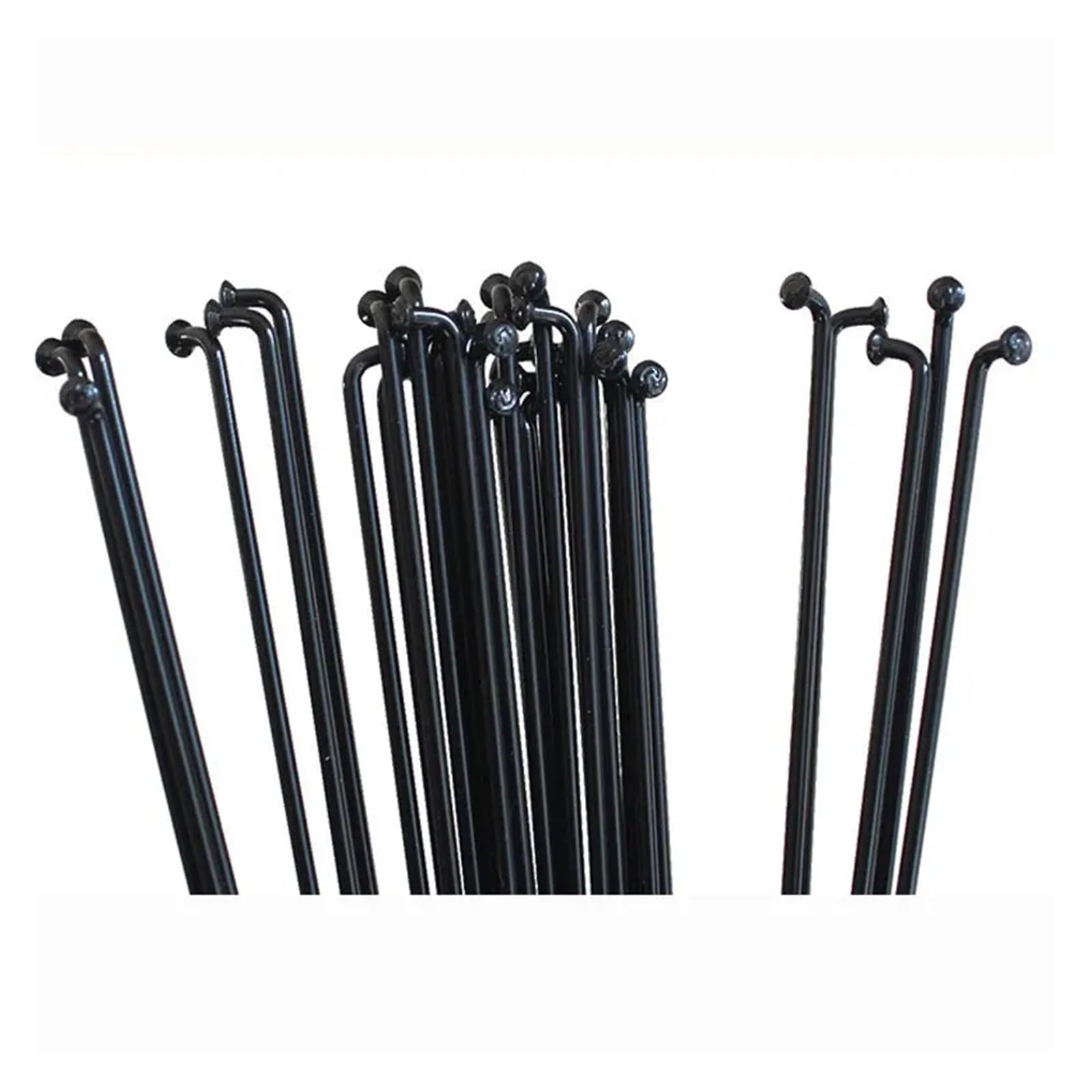 36 radios de acero para bicicleta de montaña/carretera, 14G/14K, color negro, 170 mm-350 mm