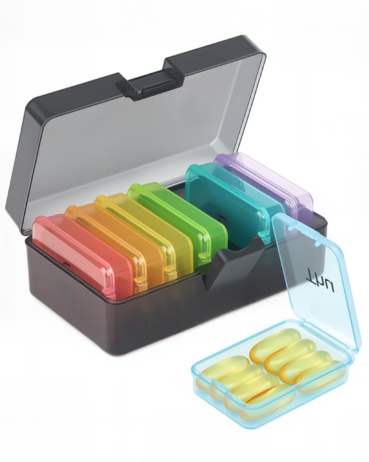Weekly Pill Organizer - Pill Box 7 Day Cotatoc Daily Pill Case with Large Capacity Compartments Medicine Pill