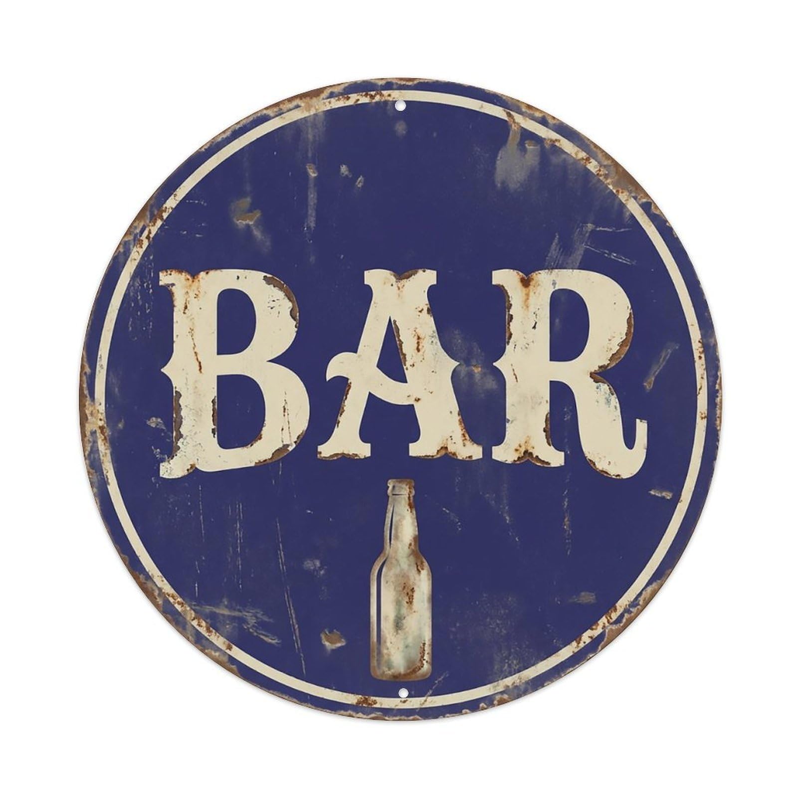 Vintage Beer BAR Indigo Blue Retro for Pub Metal Tin Sign