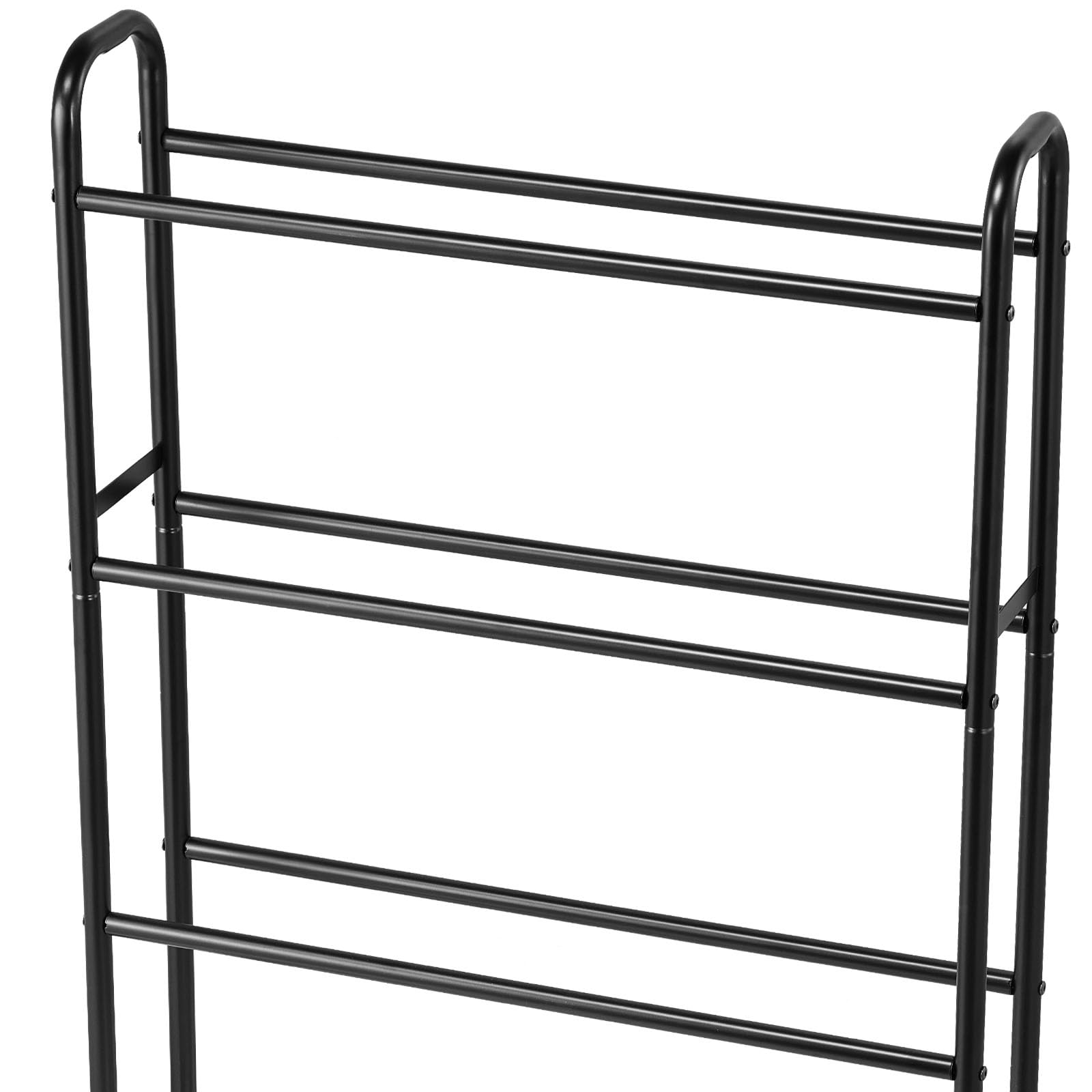 VEVOR Supporto di Stoccaggio per Filamenti 3D da 750 x 455 x 1230 mm Ripiano per Filamento per Stampante 3D a 4 Livelli con Ruote, Filamenti Organizzati per Ufficio e Officina, Nero