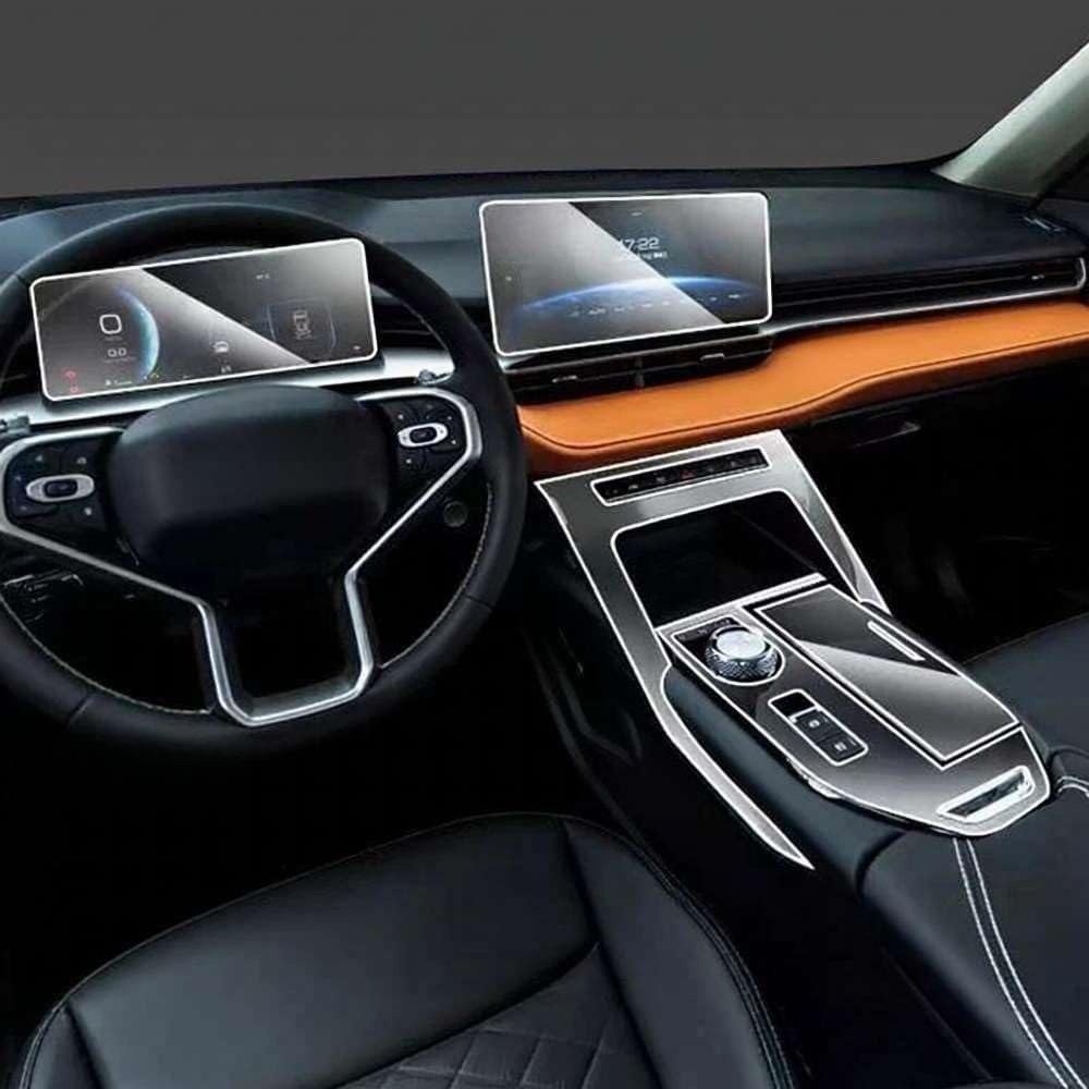 Pellicola Protettiva Trasparente per la Console Centrale dell'auto, per Haval H6 2022 2023 2024, Adesivo AntiGraffio.