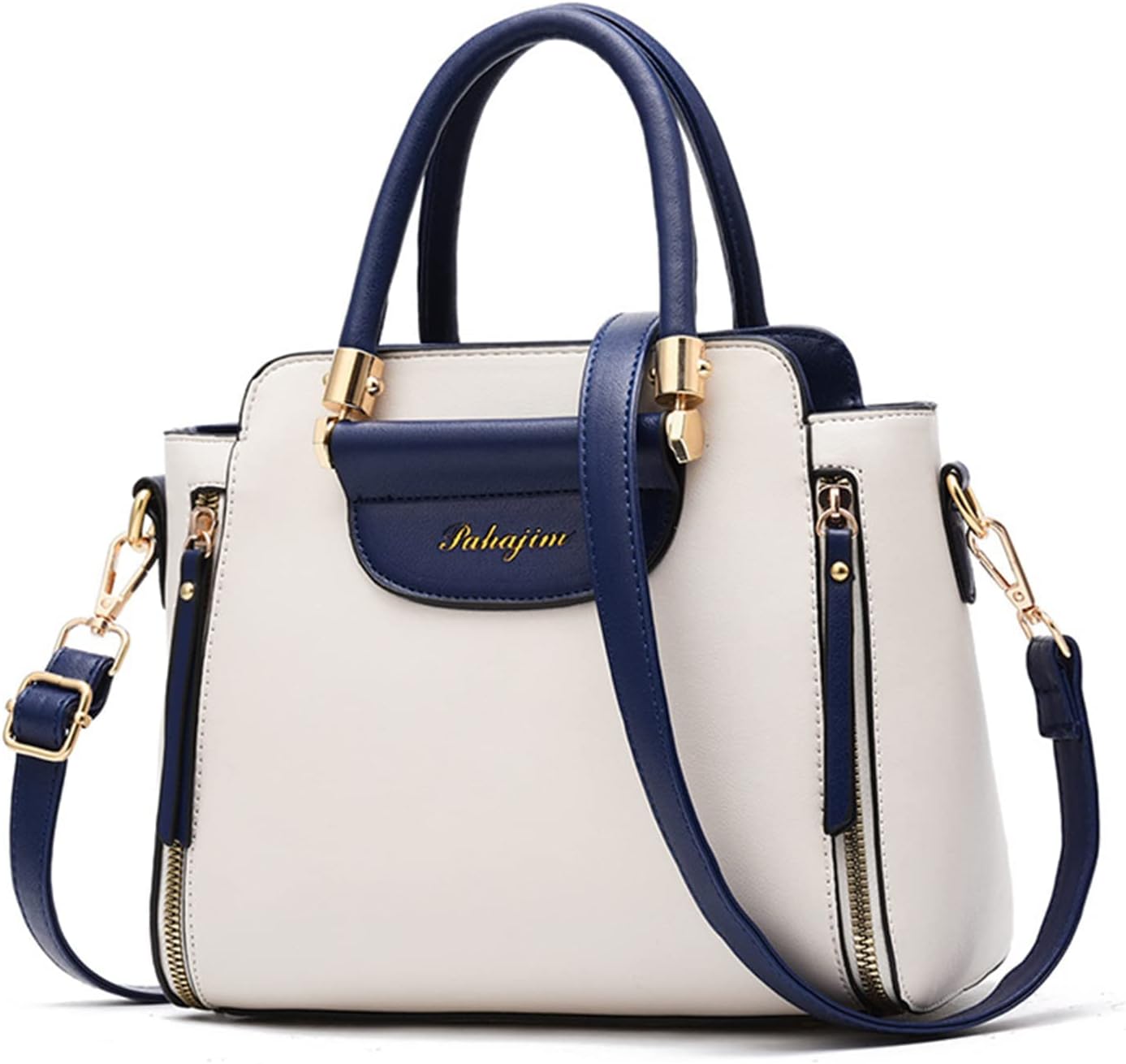 ACICS Womens Handbag Tote Shoulder Purse Leather Purses and Handbags Satchel Tote (A), White