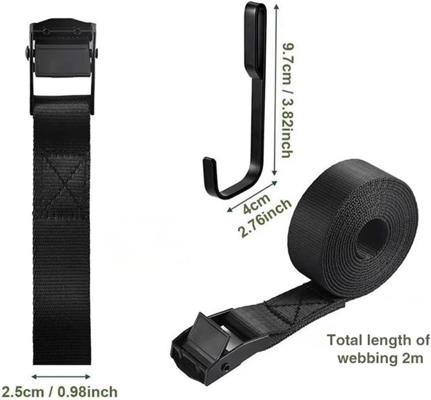 Tree Stand Gear Hanger 3-Set Webbing Tree Rack Hanger – Multi-Hook Equipment Bracket for Hunting Binoculars, Bow Bag & Saddle