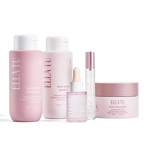 Elltu Goddess Hair Kit - Rutina completa para cabello seco, dañado, teñido y tratado químicamente, incluye champú, acondicionador, máscara, suero y