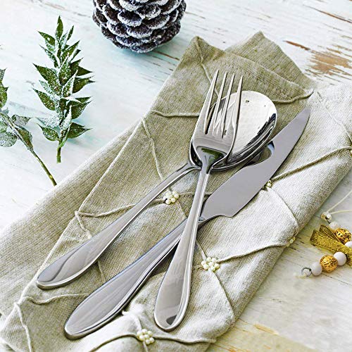 HaWare 32 Piece Cutlery Flatware Set, 100% Durable Stainless Steel Silverware with Knife Spoon Fork, Service for 8, Dishwasher Safe/Mirror Polished (Elegant Series) - Image 6