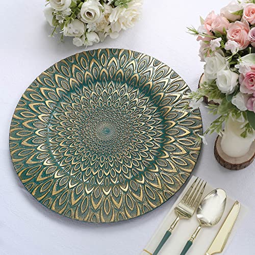 Platos decorativos redondos de plástico 13 in, pack de 6 miniatura 5