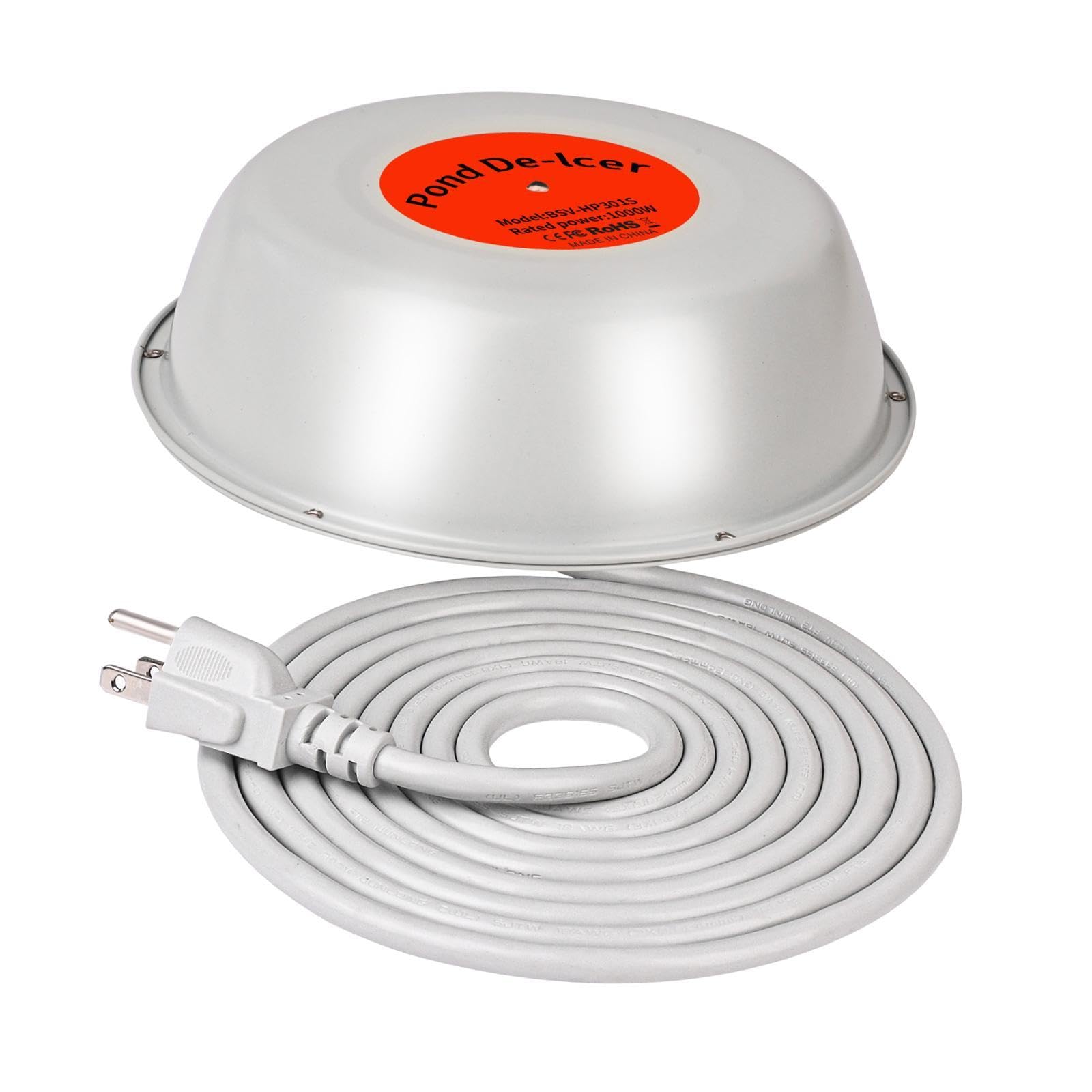 MYADDICTION Winter Outdoor Pond Heater Thermostatically Controlled Pond Deicer for Patio 1000 W-image-14