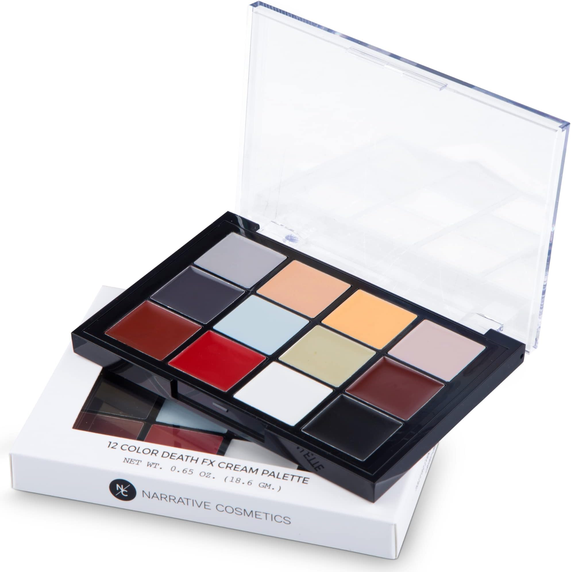 12-Color Death FX Cream Palette — Zombie, Undead & Decay SFX Makeup, Waterproof Quick-Drying Cream Colors for Halloween, Cosplay, Film, Theatre & Stage