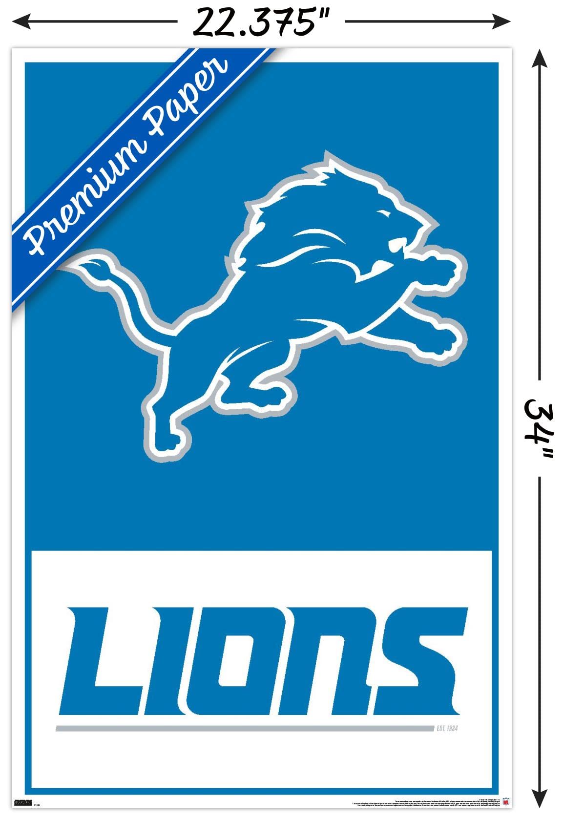 amazon-com-trends-international-nfl-detroit-lions-logo-21-wall-poster-34l-x-22-4w-premium-unframed-version-posters-prints for Detroit Lions Printable Logo Free Amazon.com: Trends International NFL Detroit Lions - Logo 21 Wall Poster, 34L x 22.4W, Premium Unframed Version: Posters & Prints for Detroit Lions Printable Logo Free