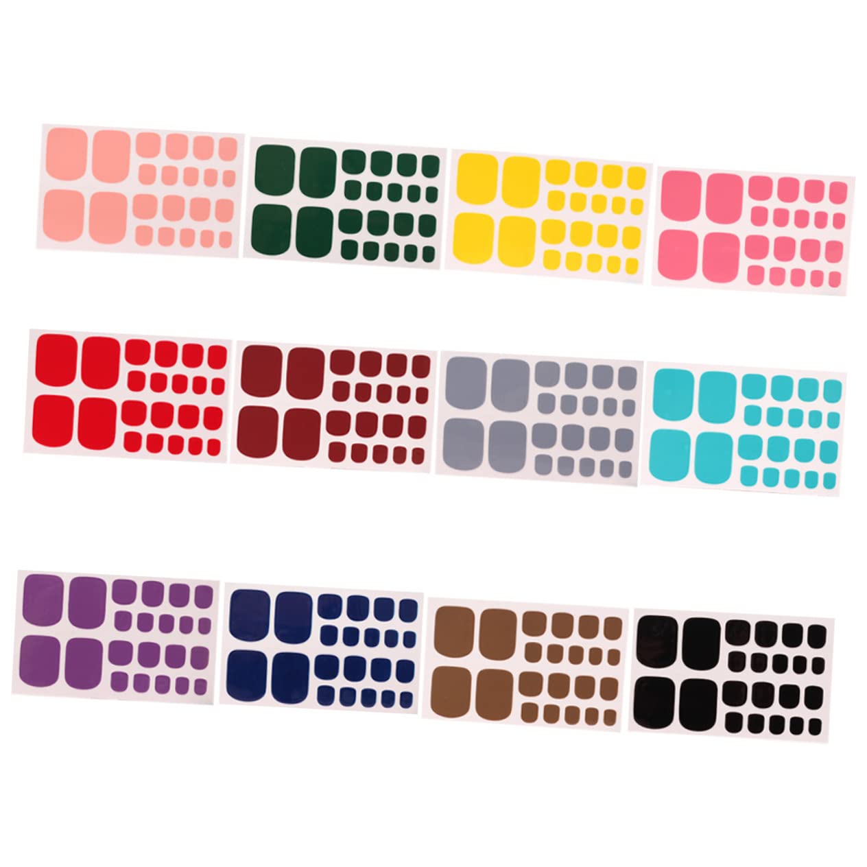VALICLUD 4 set Adesivi Per Unghie Dei Piedi Decalcomanie Decorazioni Per Unghie Adesivi Per ie Auto Per ie Glitterati Per ie Per 12 fogli*4
