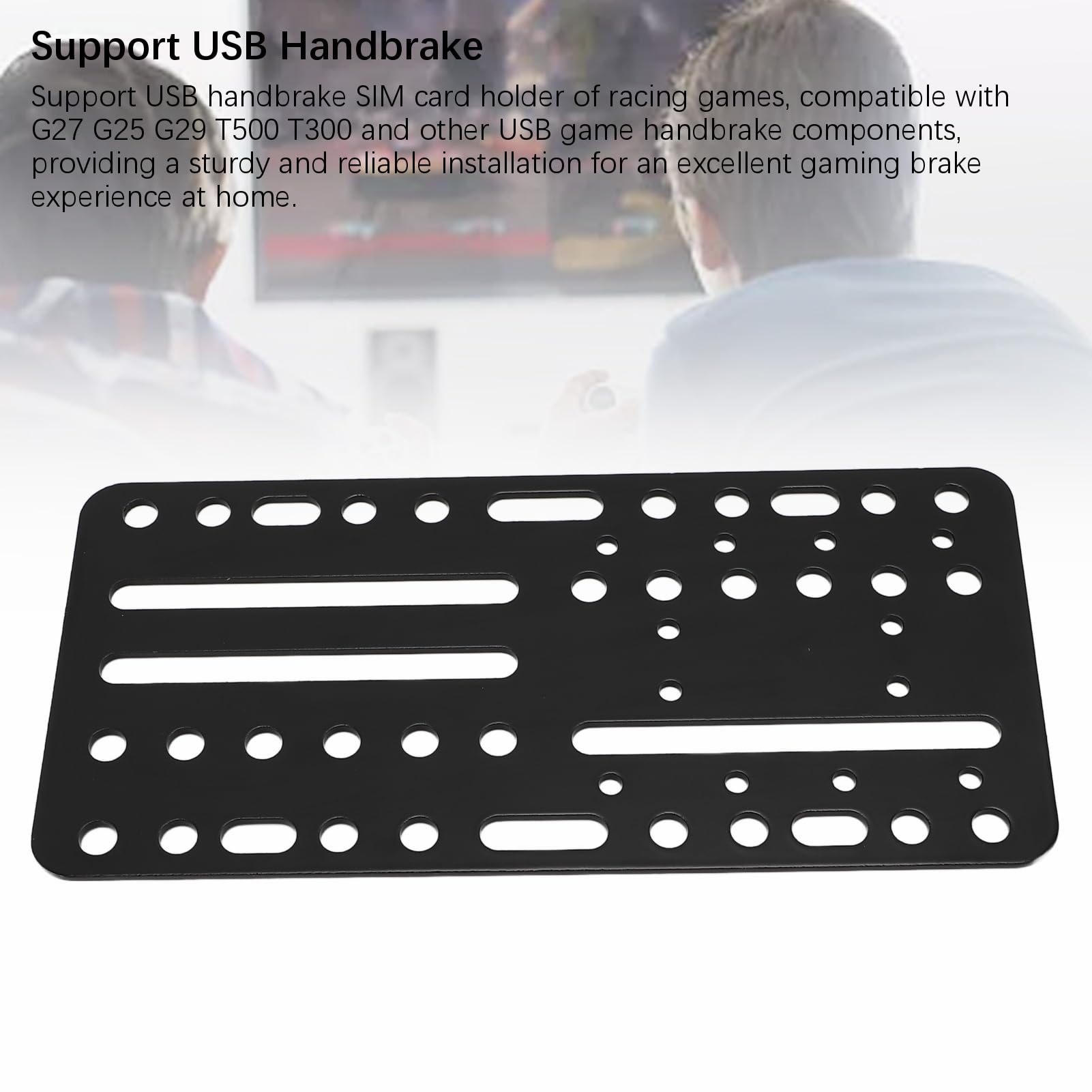 BONKZEBU Placa de Soporte de Montaje del Escritorio de Handbrake USB, Placa Adaptadora Universal de Agujeros Múltiples para la Palanca de Cambios SIM Racing, PC Placa de Montaje de