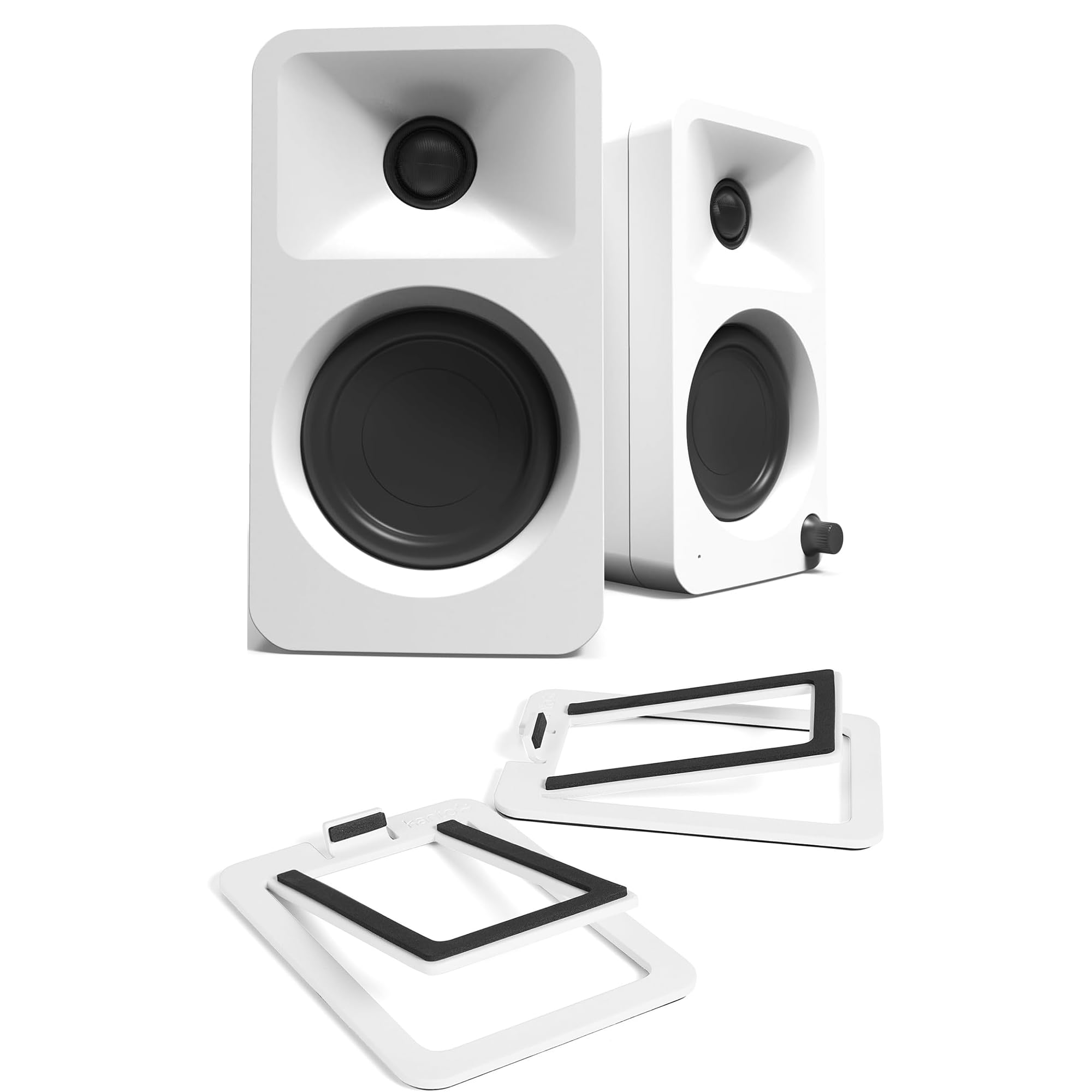 Kanto ORA ホワイトスピーカー Bluetooth Amazon.com: Kanto ORAMW Powered Reference Bluetooth Desktop