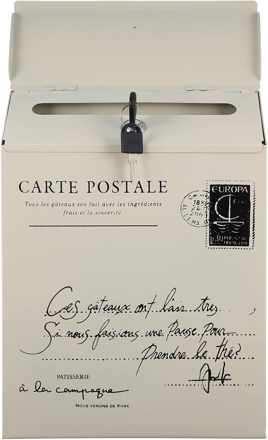 Retro Mailbox Wall Mount Mailbox Lock Vintage Letter Box Suggestion Box