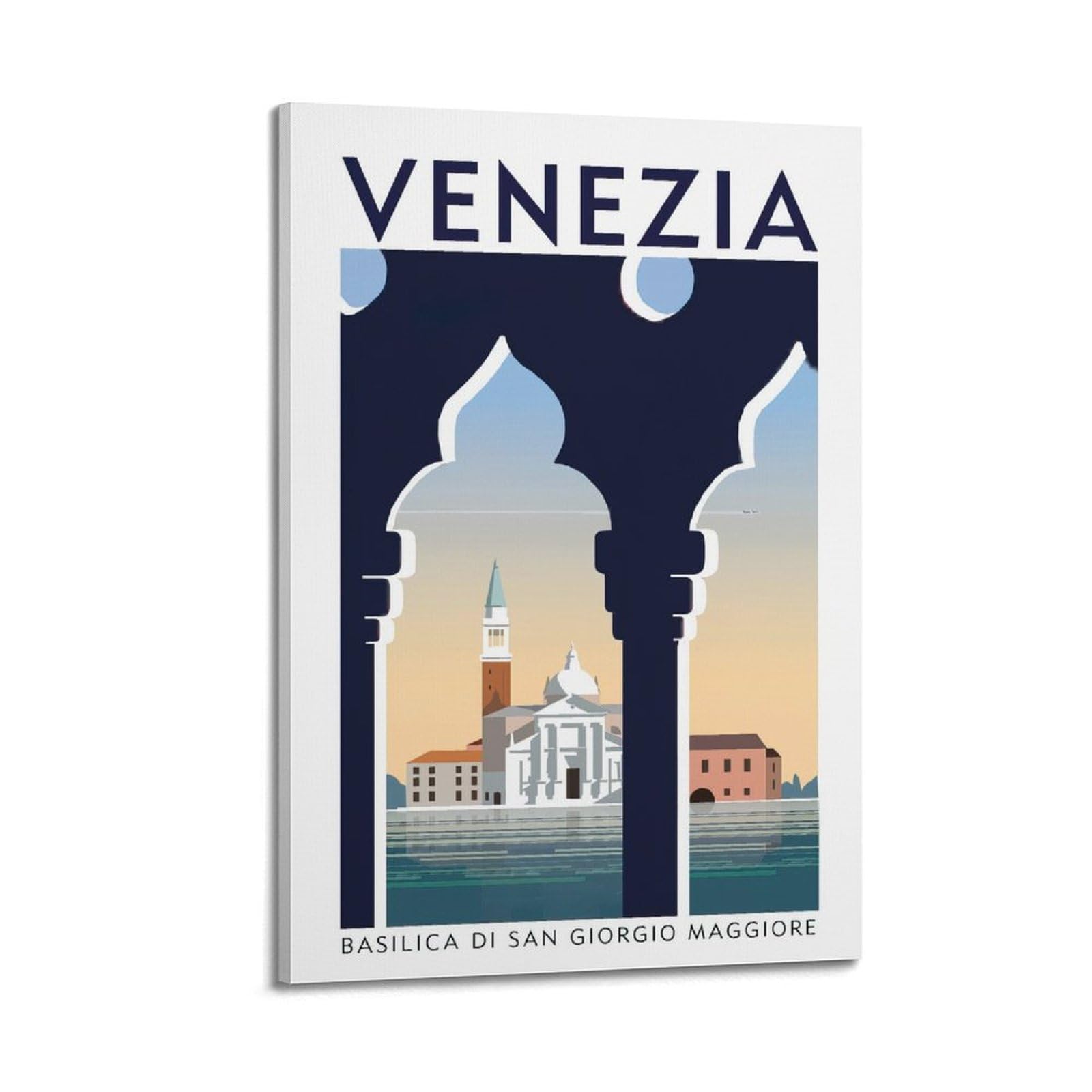 DLJGDS Vintage Travel Poster Venice, Italy Decorative Painting Canvas Wall Posters And Modern Family Bedroom Decor 16x24inch(40x60cm)