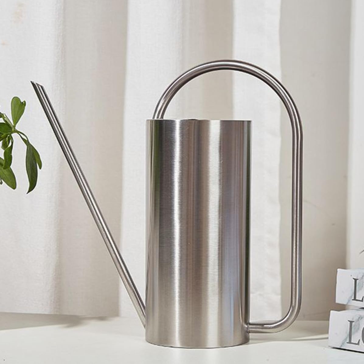 Regadera de Interior de Acero Inoxidable 1,5l con Pico Largo