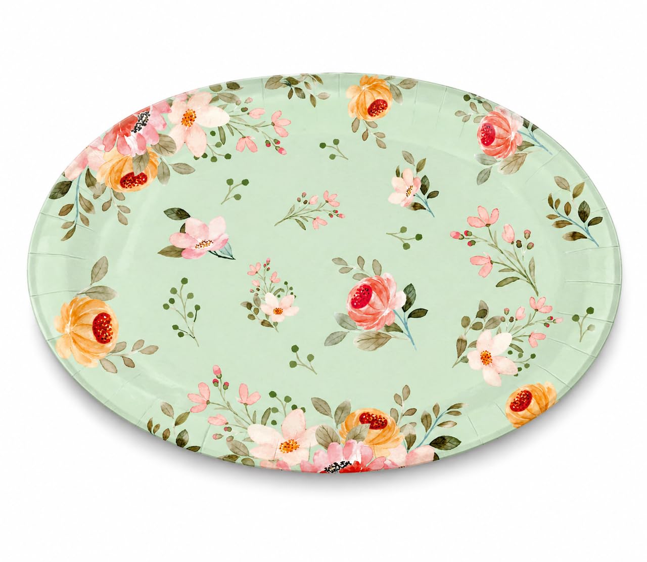 CELESTAIRE Premium 10x12 Inch Printed Disposable Paper Plates, Pack of 10 | Eco-Friendly & Biodegradable Dinner Plates for Party, Picnic, Restaurant, Weddings, Birthday, Events & Celebration