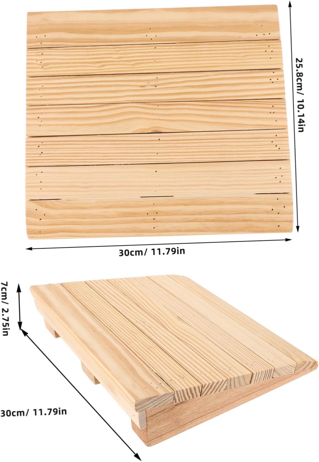 Ciieeo Wooden Wheelchair Entry Ramp Portable Slope for Easy Access for Doorways Home Steps and Bathroom Use