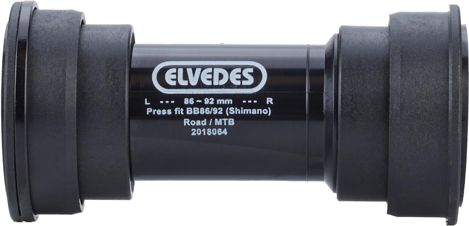 Elvedes Press-Fit BB86/92 - Cassetta di pedaliera Ciclo E-Bike Adulto, Unisex, Nero, Standard