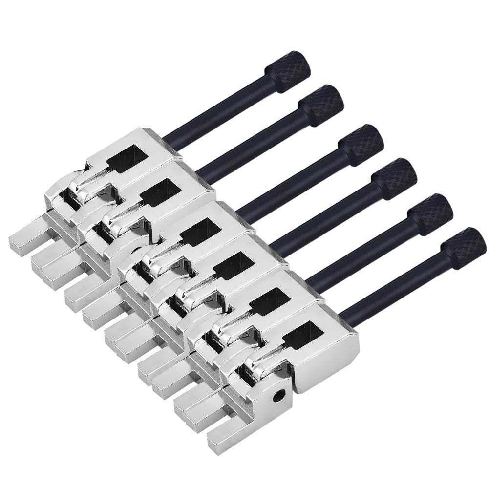 6 Selle In Metallo Per Ponte Floyd Rose – Chitarra Elettrica – Vintage Roller Saddle – Colore Argento